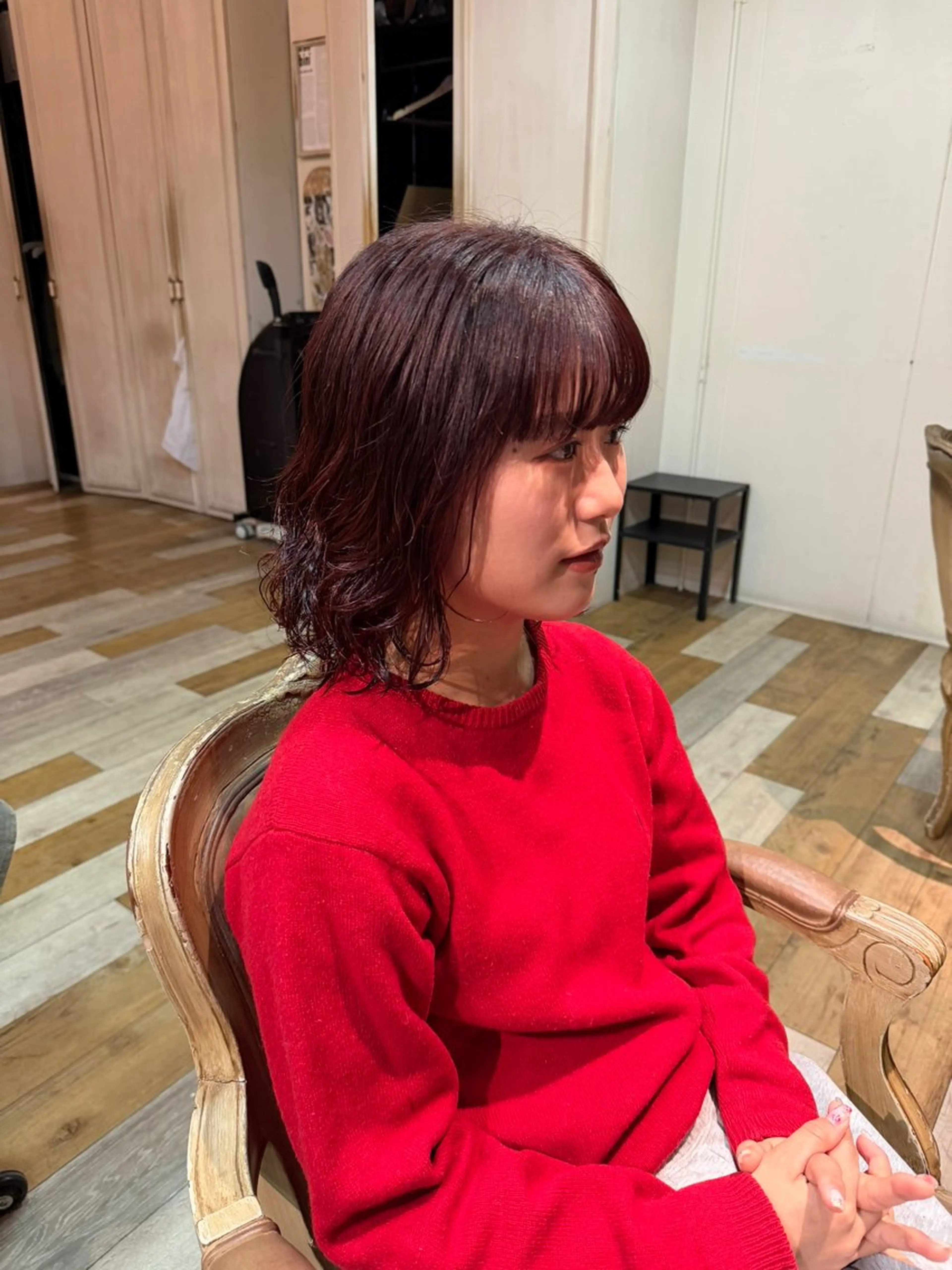 ミディアム ヘアカラー トリートメント 田中 蘭菜のヘアスタイル