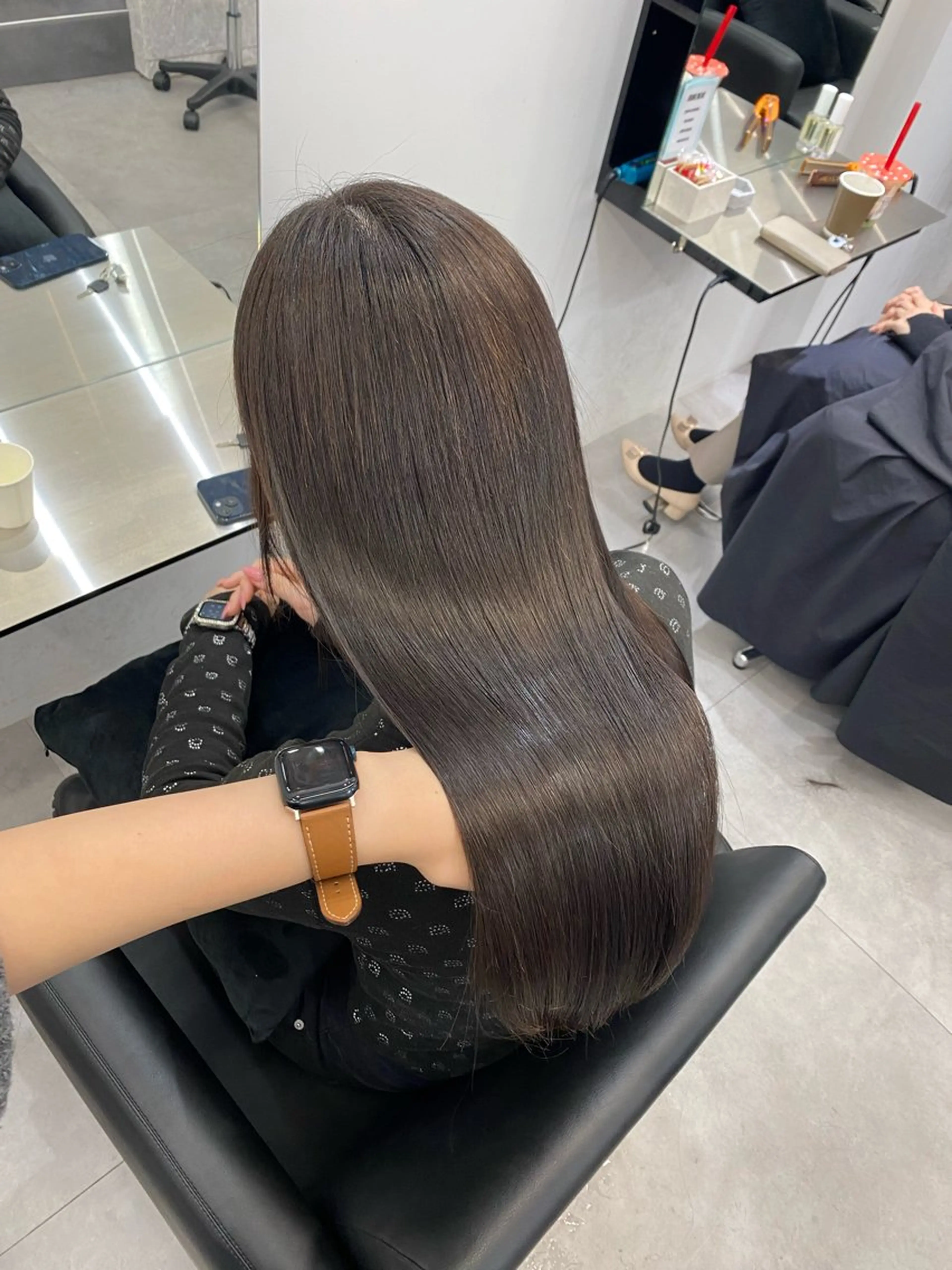 ロング 韓国風ヘア 縮毛矯正 カット ヘアカラー 縮毛矯正 トリートメント 艶髪/縮毛矯正/ Core mikuaのヘアスタイル