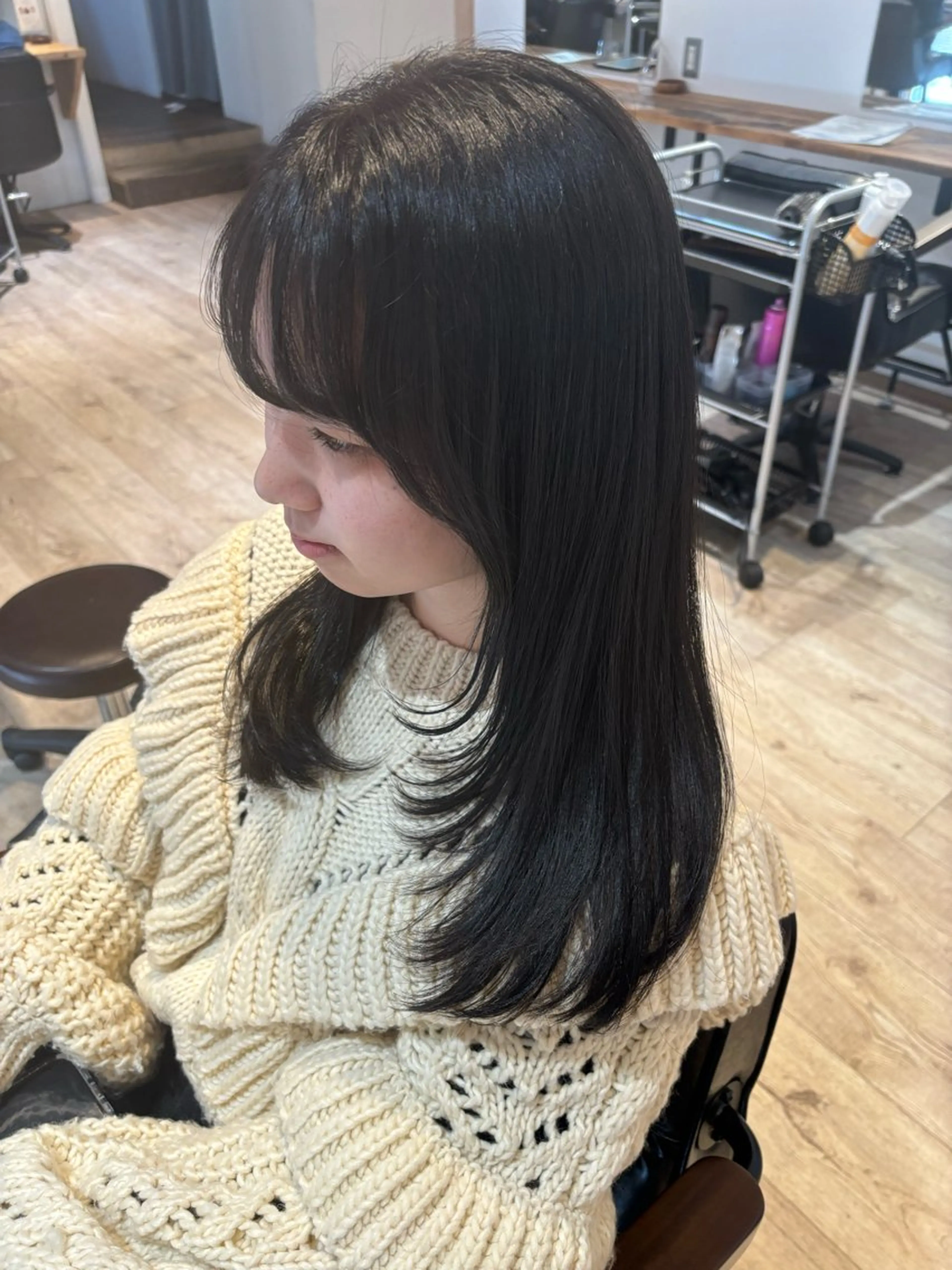 ロング レイヤーカット ヘアカラー トリートメント 大船/ハイライト Kananiのヘアスタイル