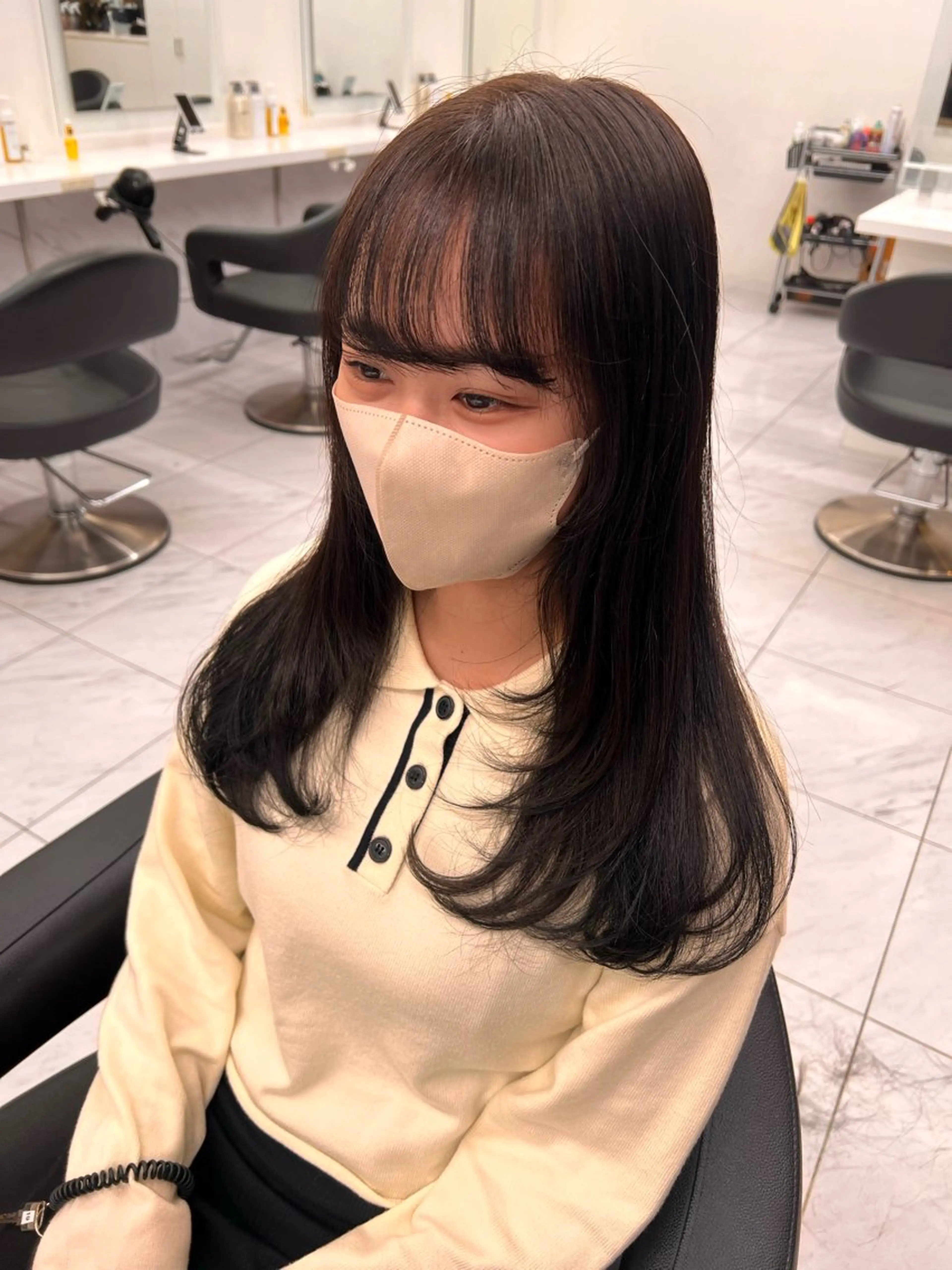 セミロング カラー 💖札幌カラー 指名No.1💖玲奈のヘアスタイル