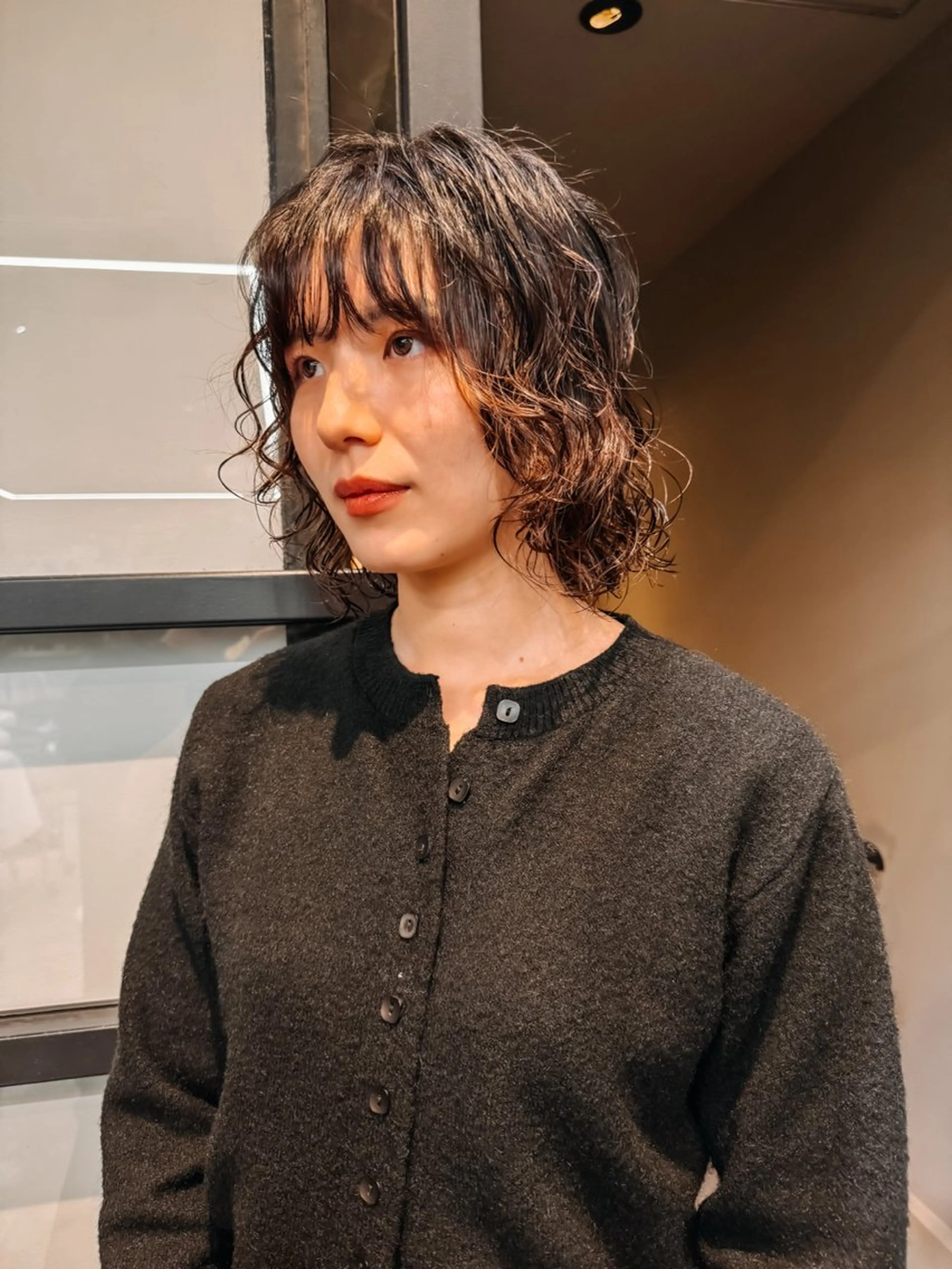 ミディアム パーマ ミディアムパーマ ボブ カット パーマ トリートメント KEI パーマ/レイヤーのヘアスタイル