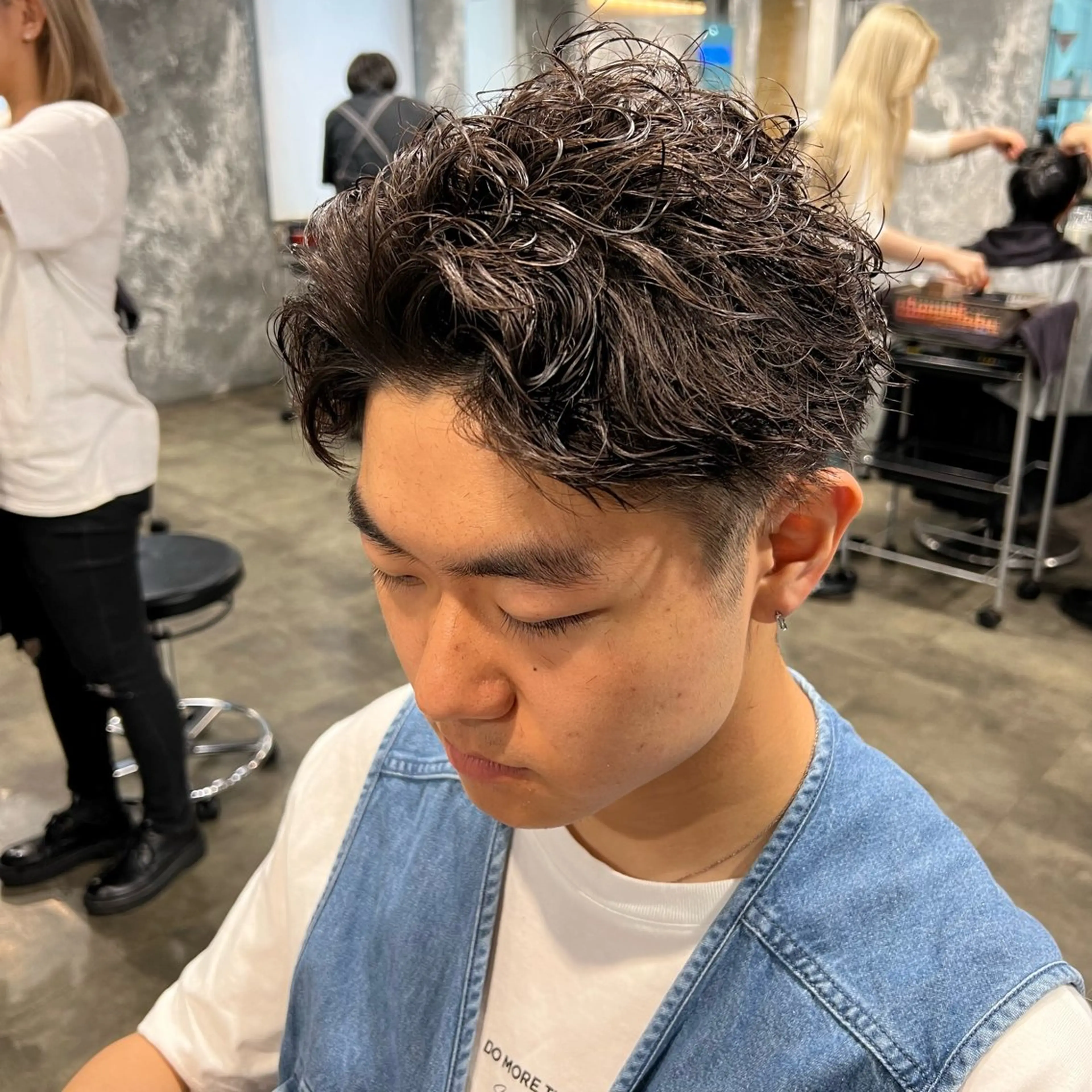 ショート カラー パーマ ヘアアレンジ メンズ キッズ 🔷横浜1のパーマ 職人🔷将太郎のヘアスタイル