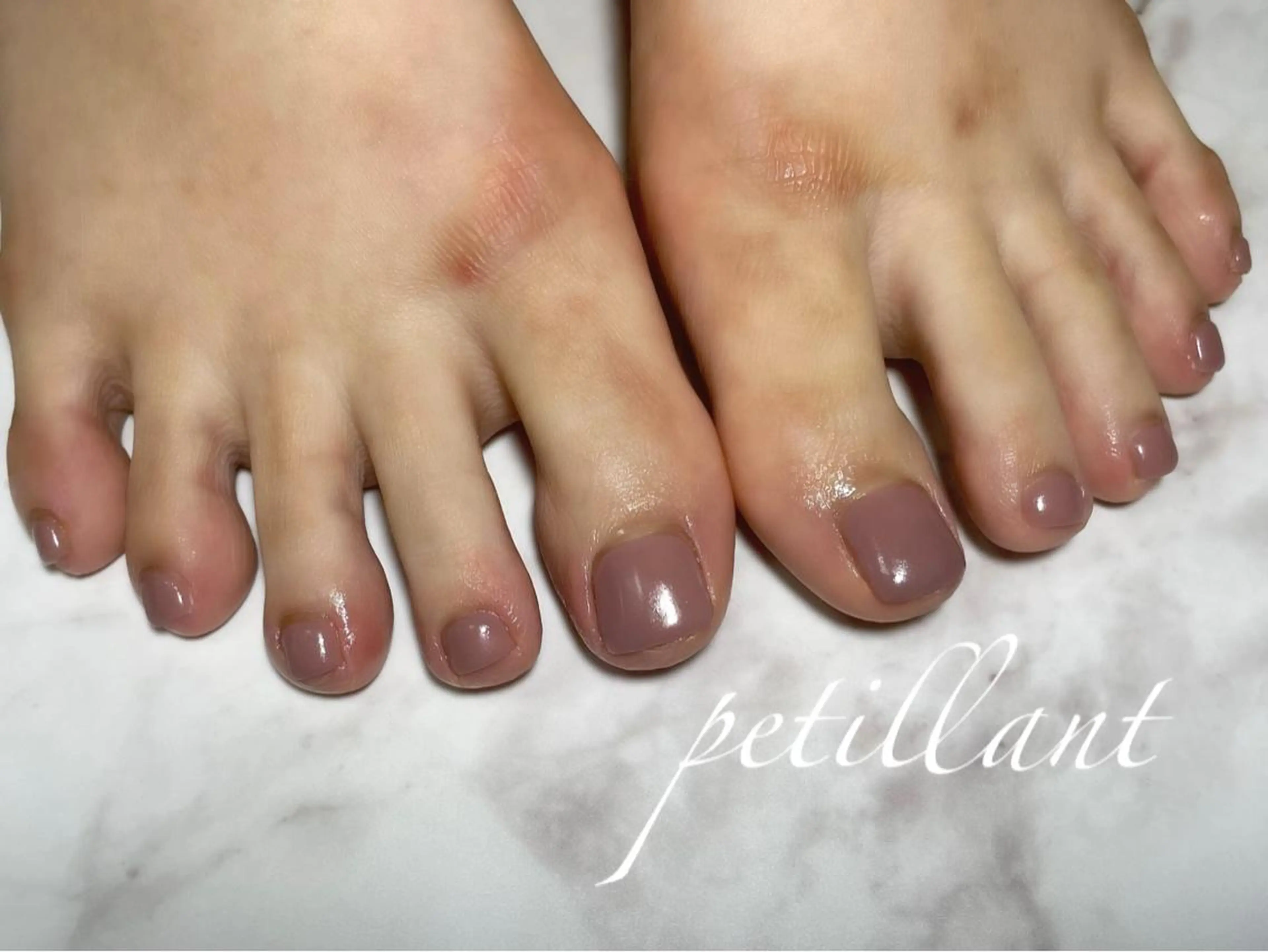 ネイル フットネイル スクエアネイル nail salon petillantのネイルデザイン