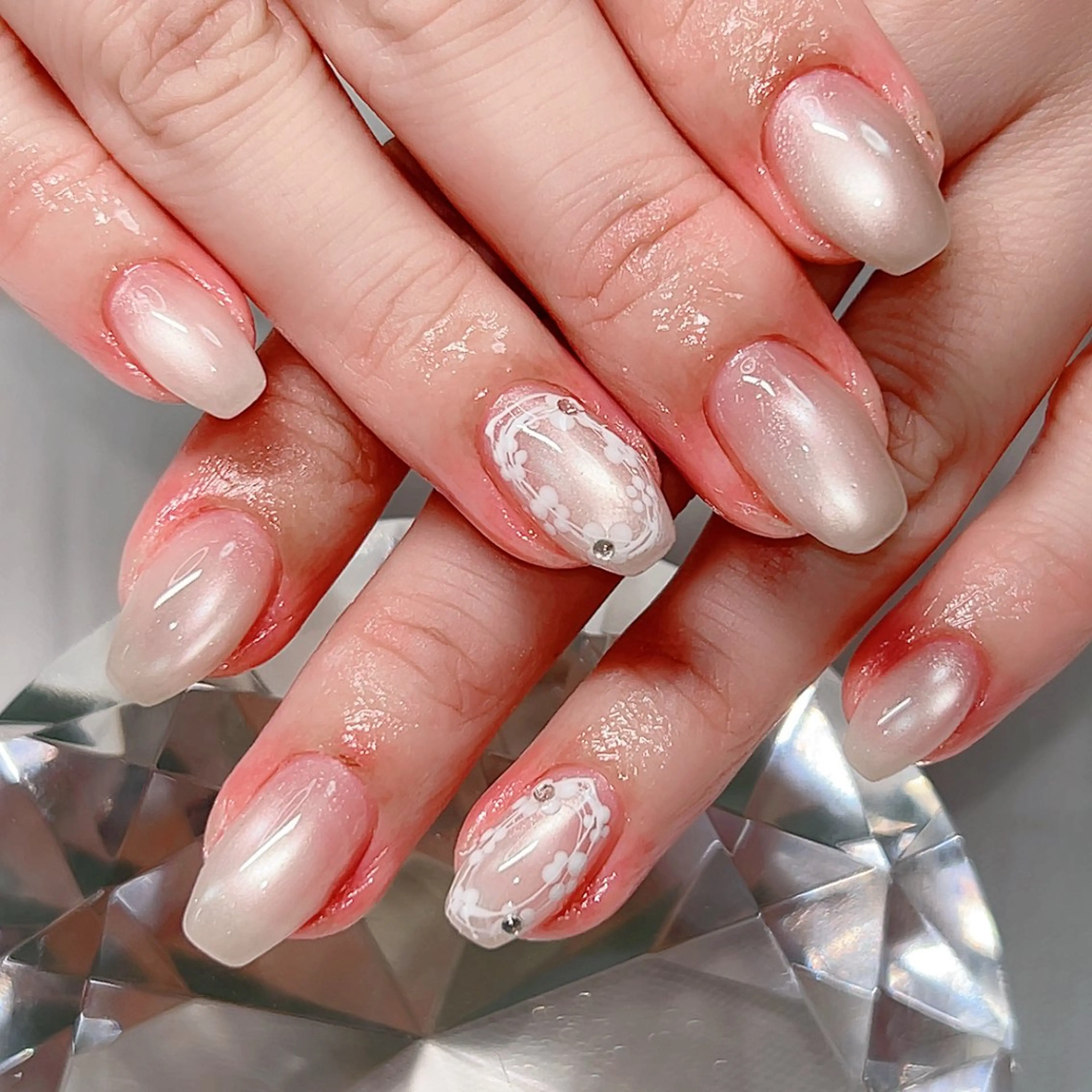 ネイル キラキラネイル 冬ネイル ハンドネイル Cute Tips nailのネイルデザイン