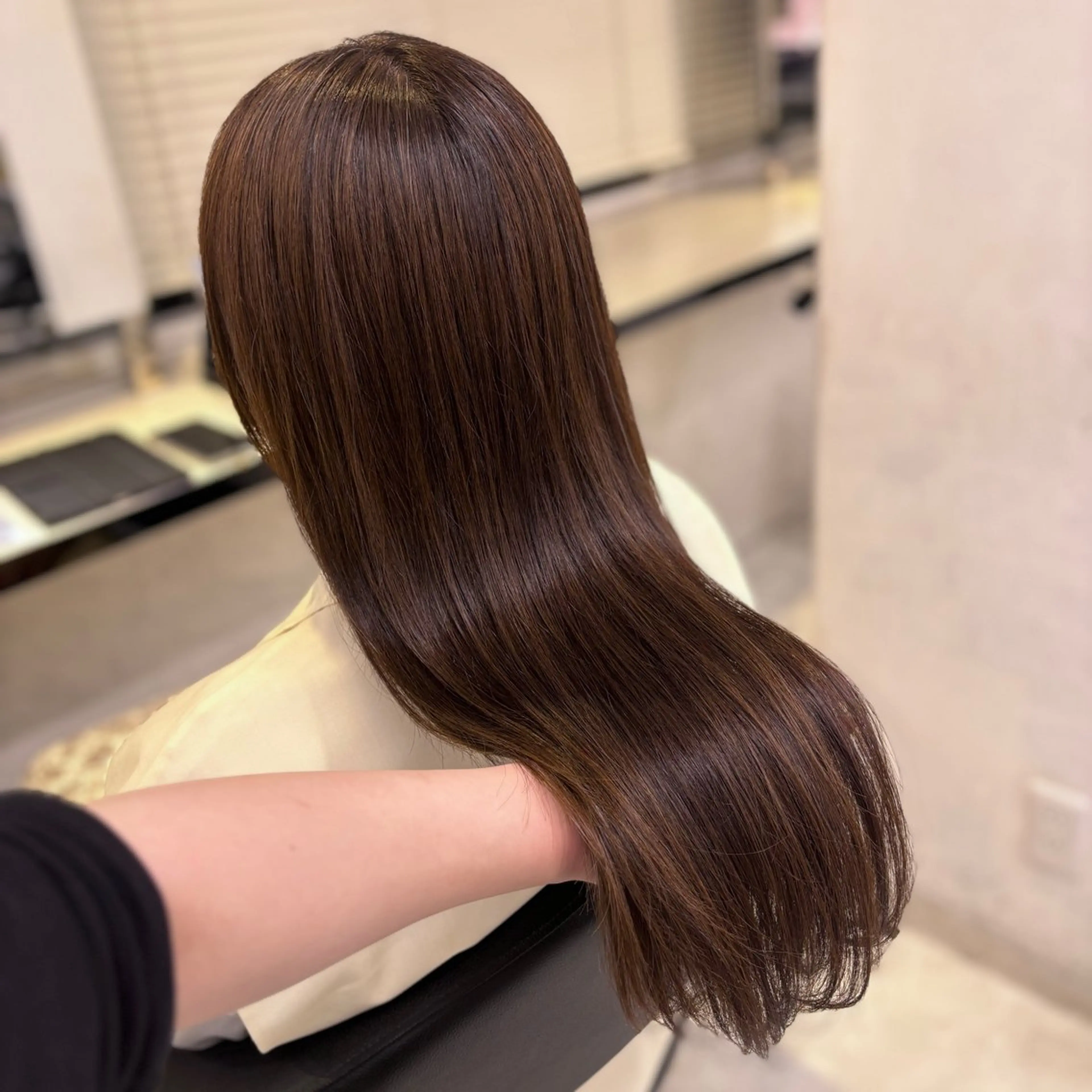 ロング カラー 透明感カラー 髪質改善 トリートメント 💙ハイトーン韓国風 色白ヘア💙manaのヘアスタイル