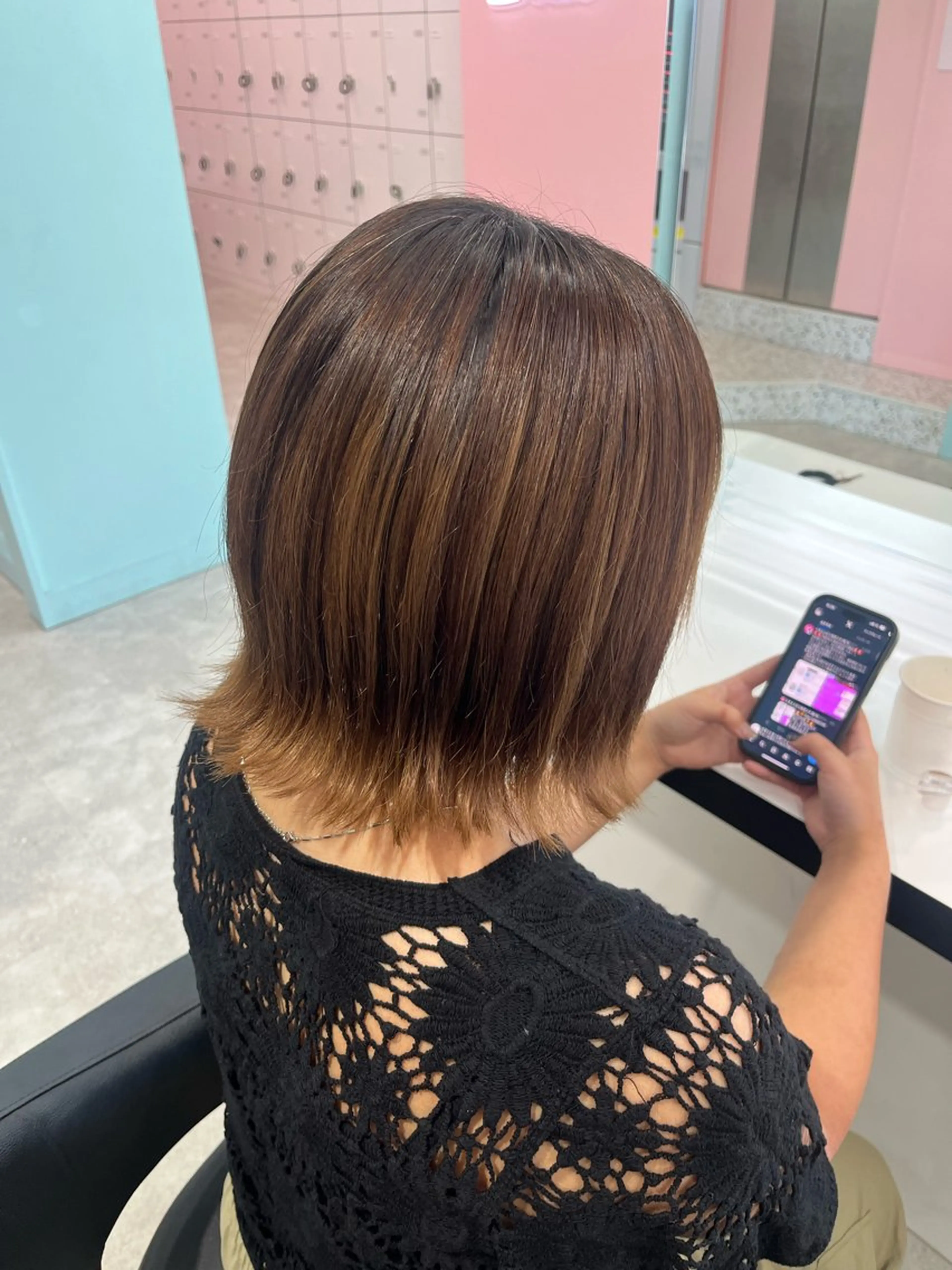 ミディアム みう/仙台/暖色/ 艶髪/顔周りカット/のヘアスタイル