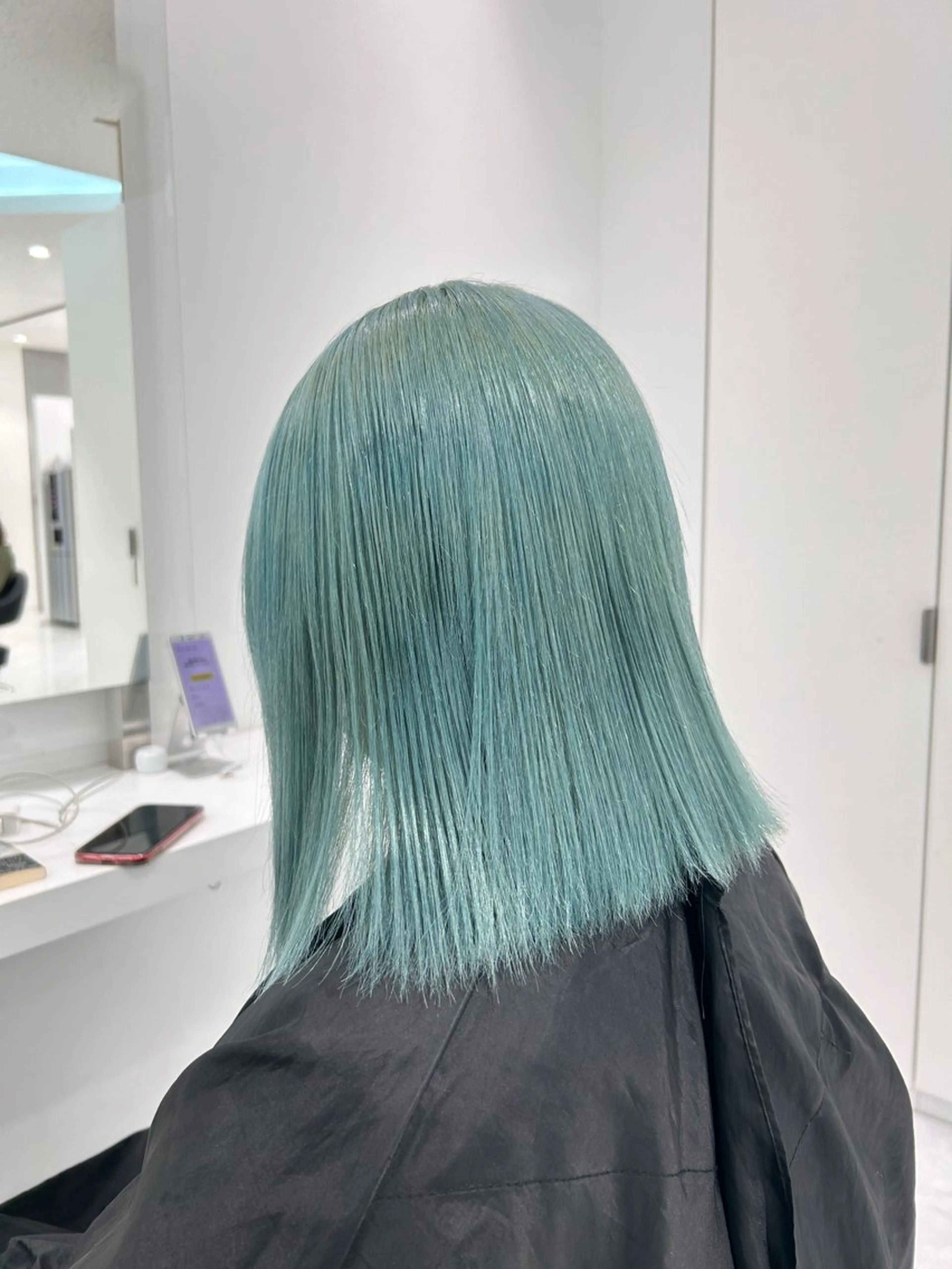 ミディアム カラー ミント SHIKI押上 ハラサワアヤカのヘアスタイル