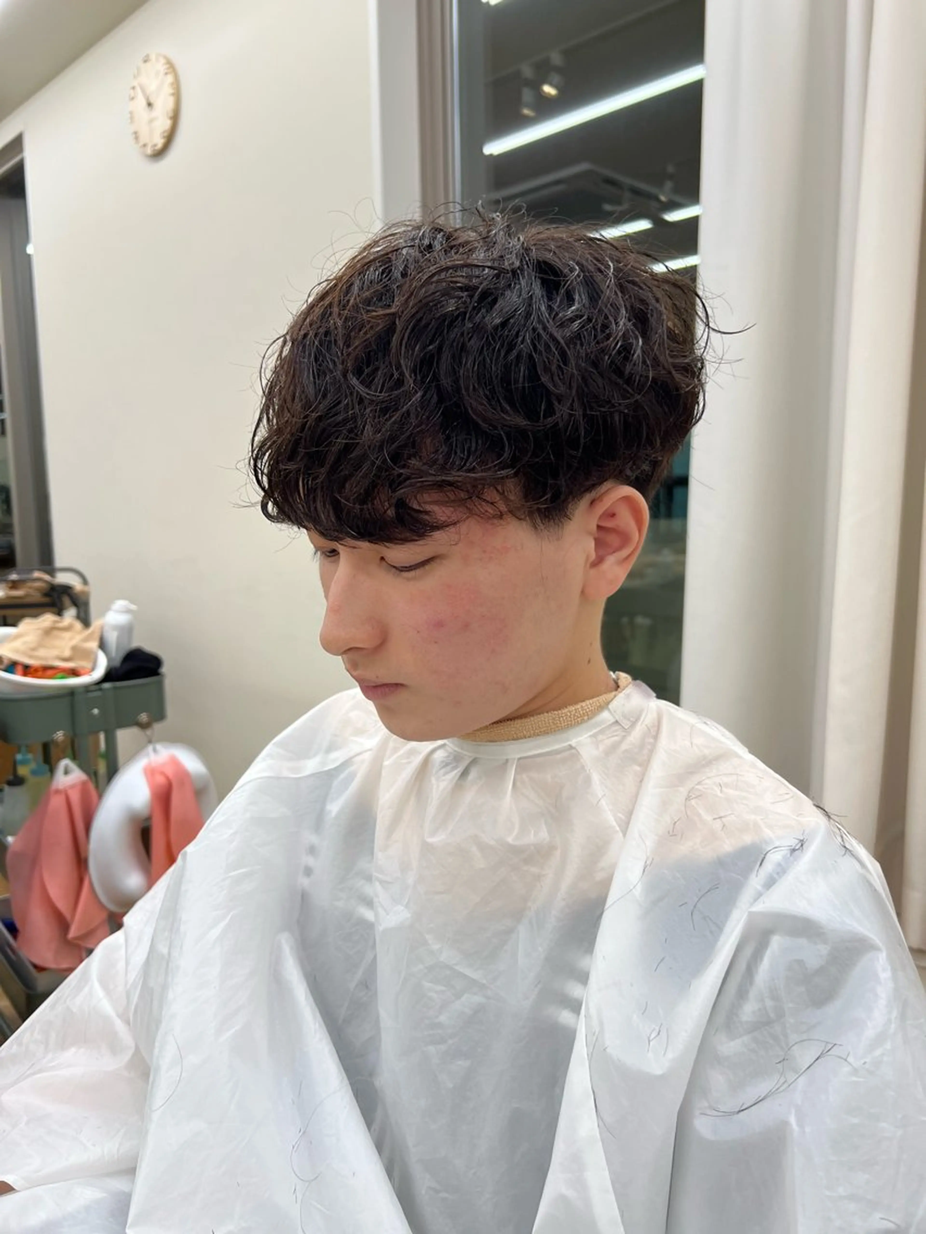 カラー パーマ メンズ メンズパーマ 抜きっぱなしブロンド /ハイトーン/カナタのヘアスタイル