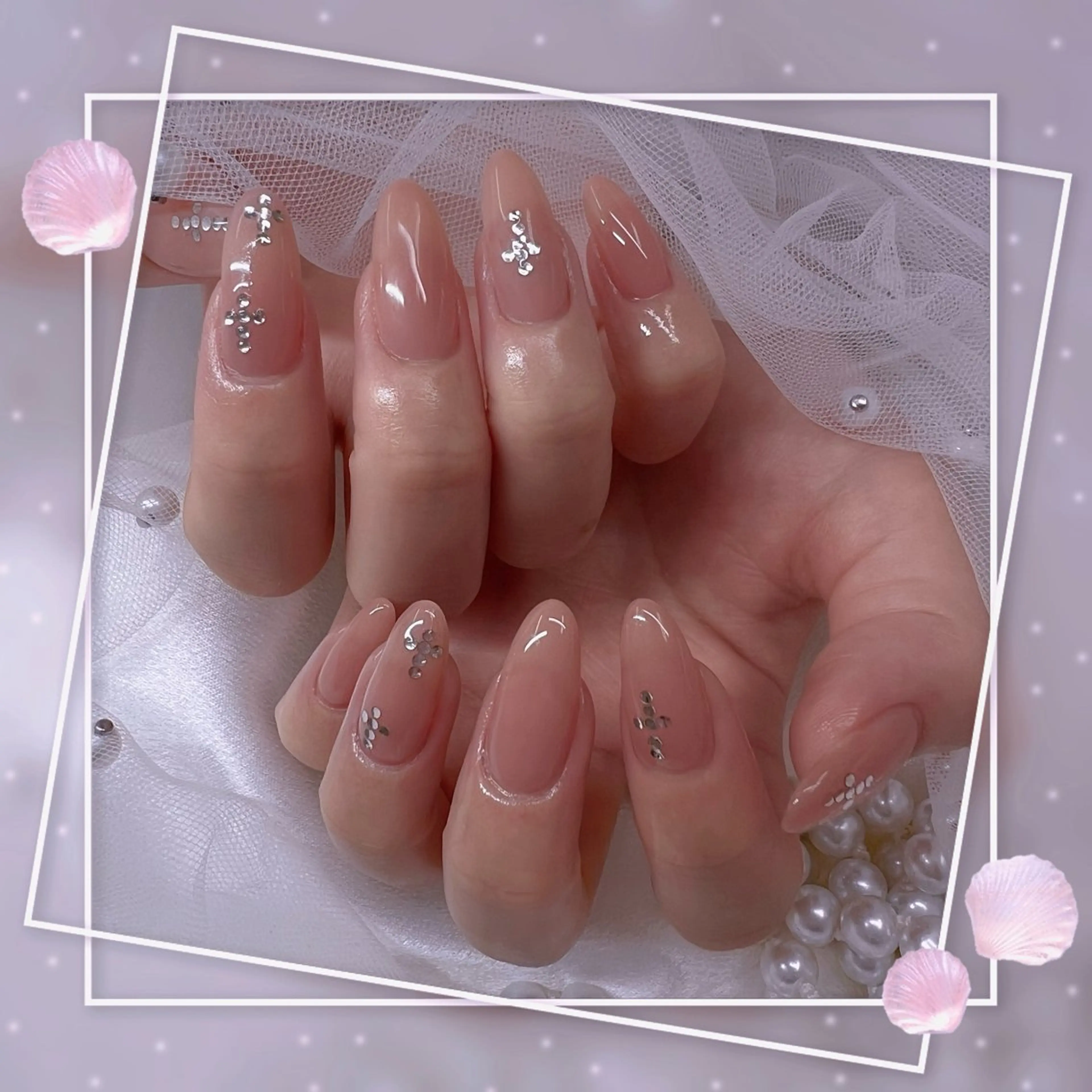 ネイル チークネイル ガーリー グラデーション マグネットネイル ピンク ハンドネイル Chill Nailsalonのネイルデザイン