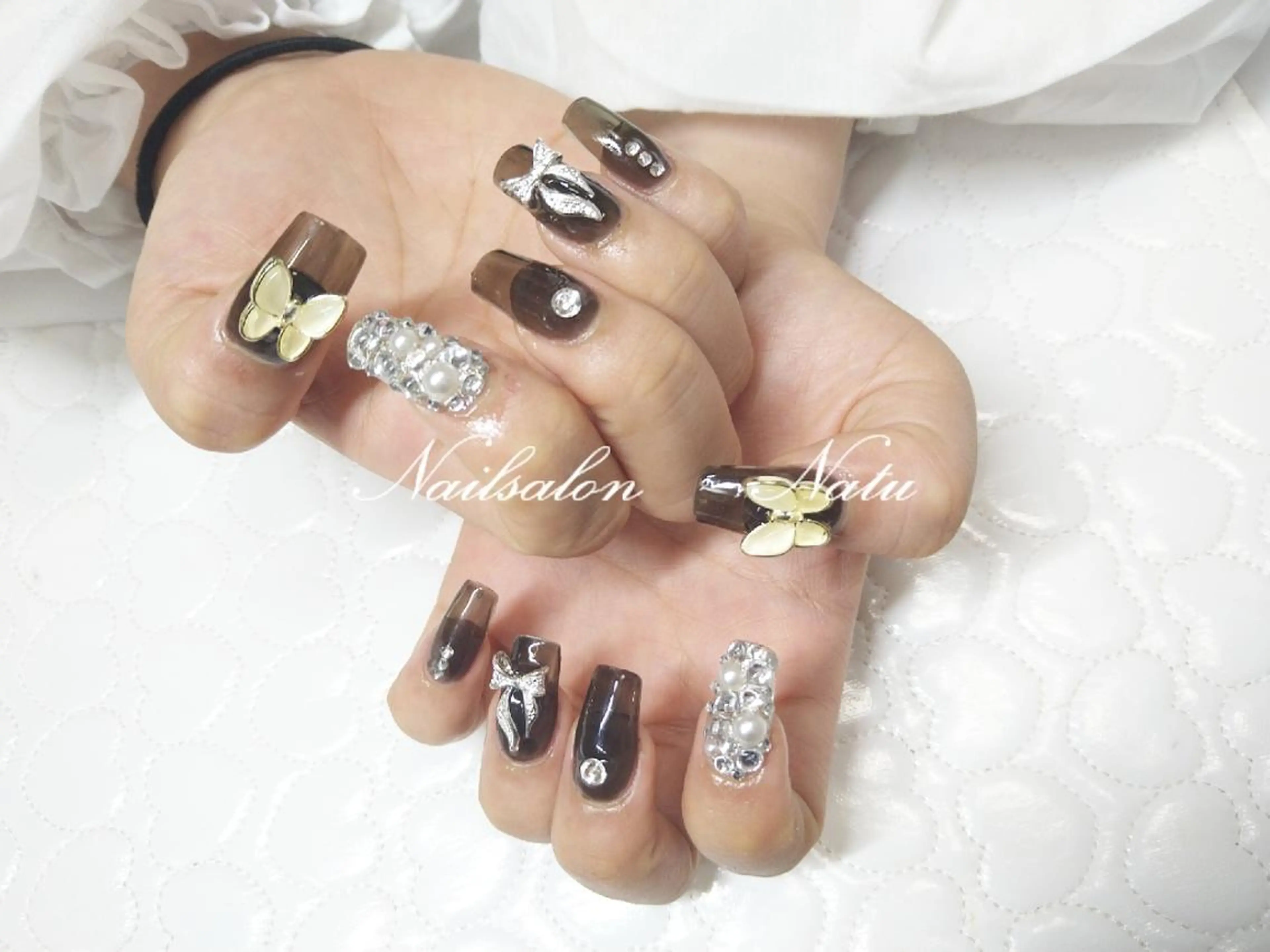 ネイル 長さ出し スクエアネイル nailsalon　 Natuのネイルデザイン