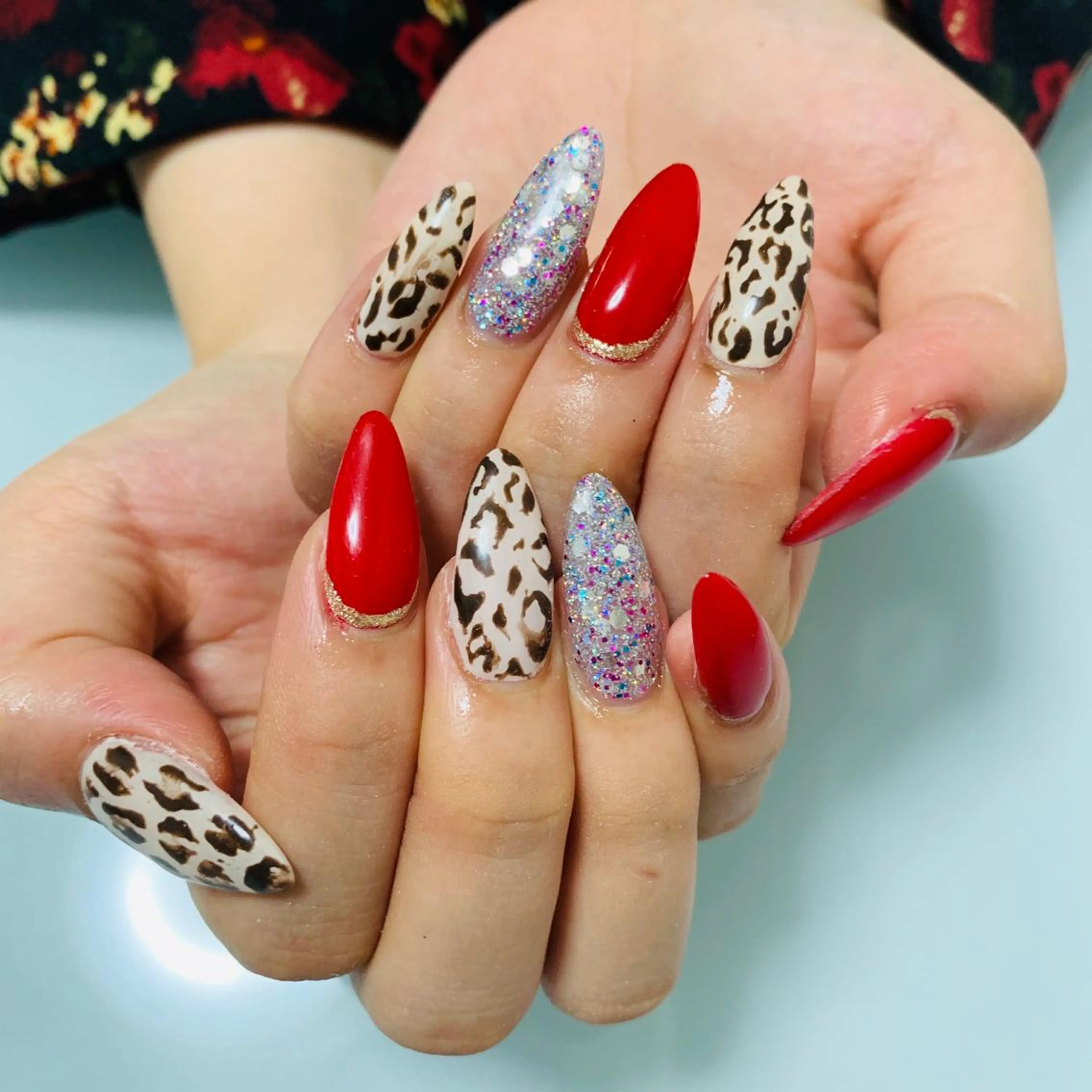 ネイル アニマル柄 ハンドネイル 🌙🫧CHARME (RUKA)🦋🫧のネイルデザイン