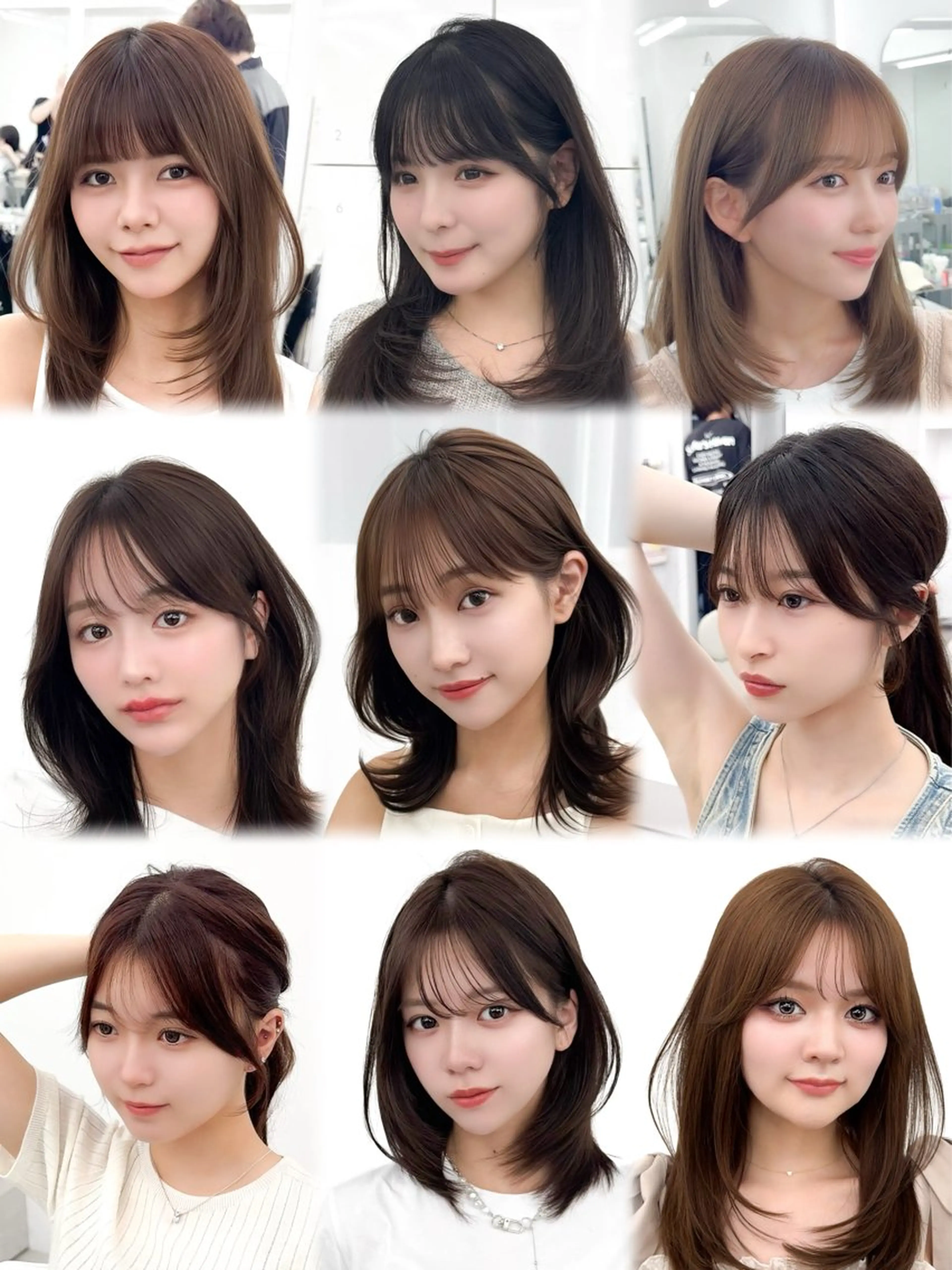 セミロング カラー ヘアアレンジ 顔周り&ミディアム 特化/池袋/kokiのヘアスタイル