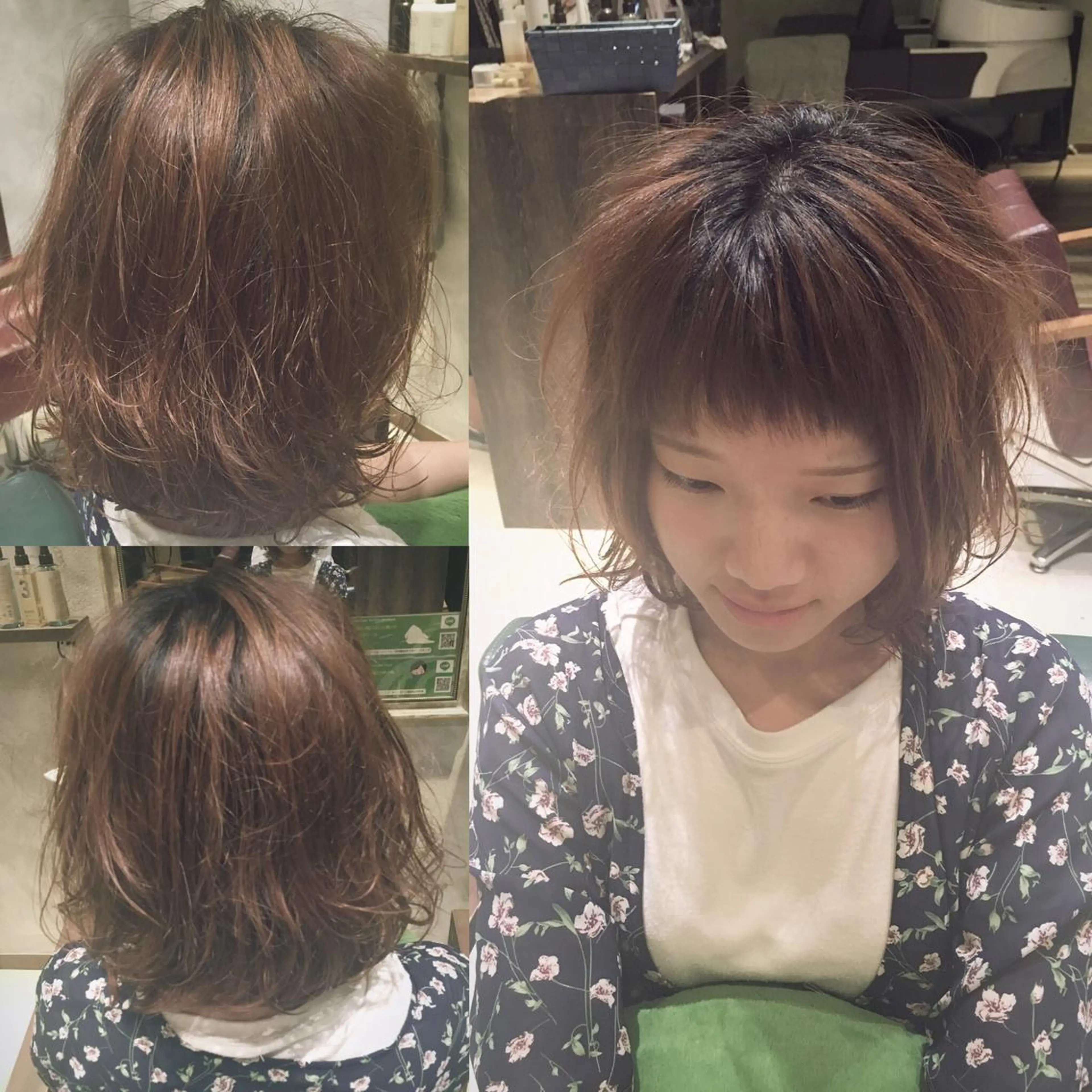 ショート ミディアム ミディアムパーマ 松村 崇弘のヘアスタイル