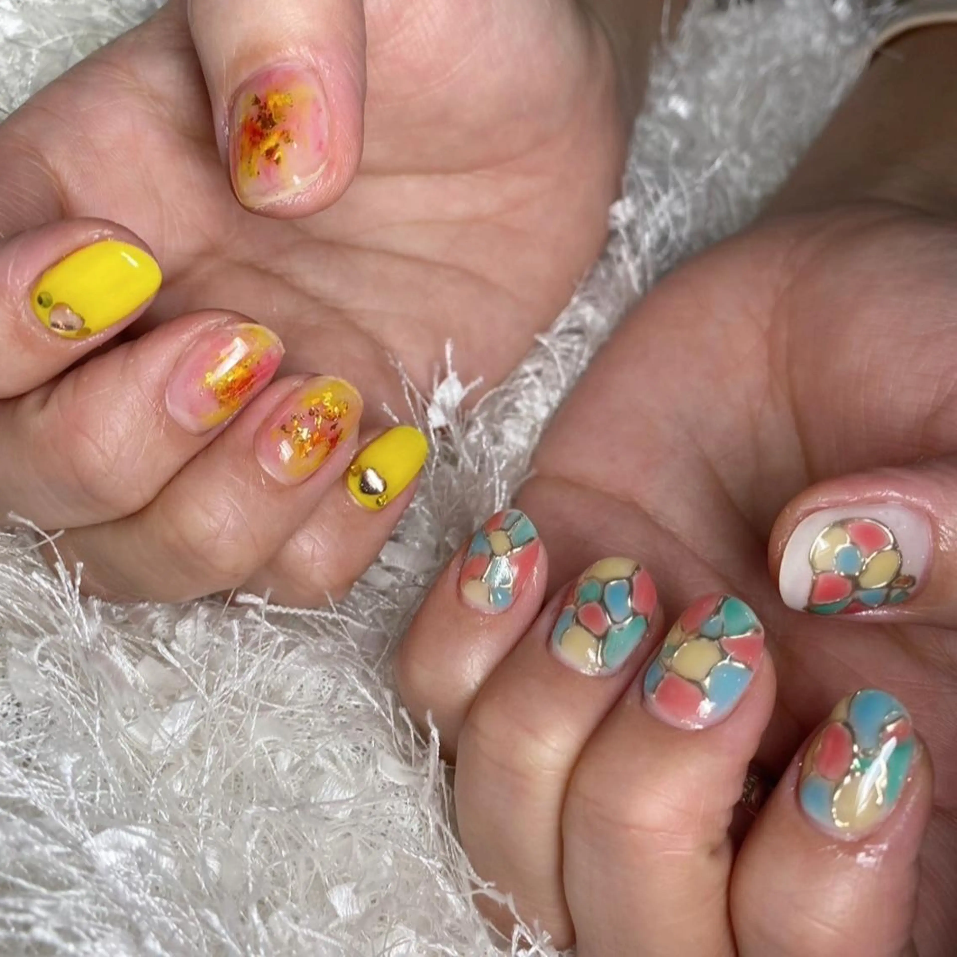 ネイル 長さ出し フレンチネイル ジェルネイル グラデーション 韓国ネイル ハンドネイル Nail&eye Belire 新宿のネイルデザイン