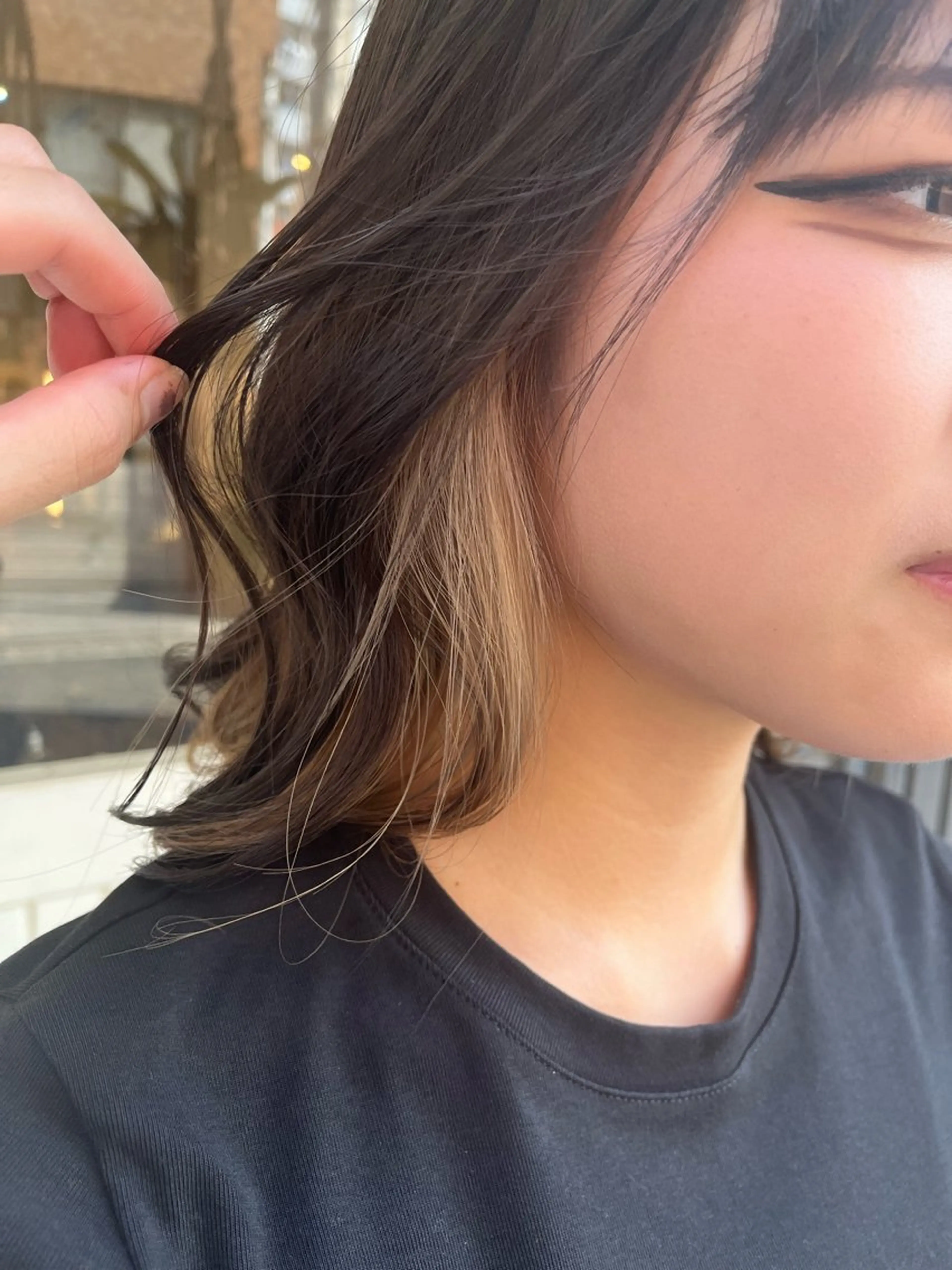 ミディアム ヘアカラー 阿部 翔一郎/暖色系カラーのヘアスタイル