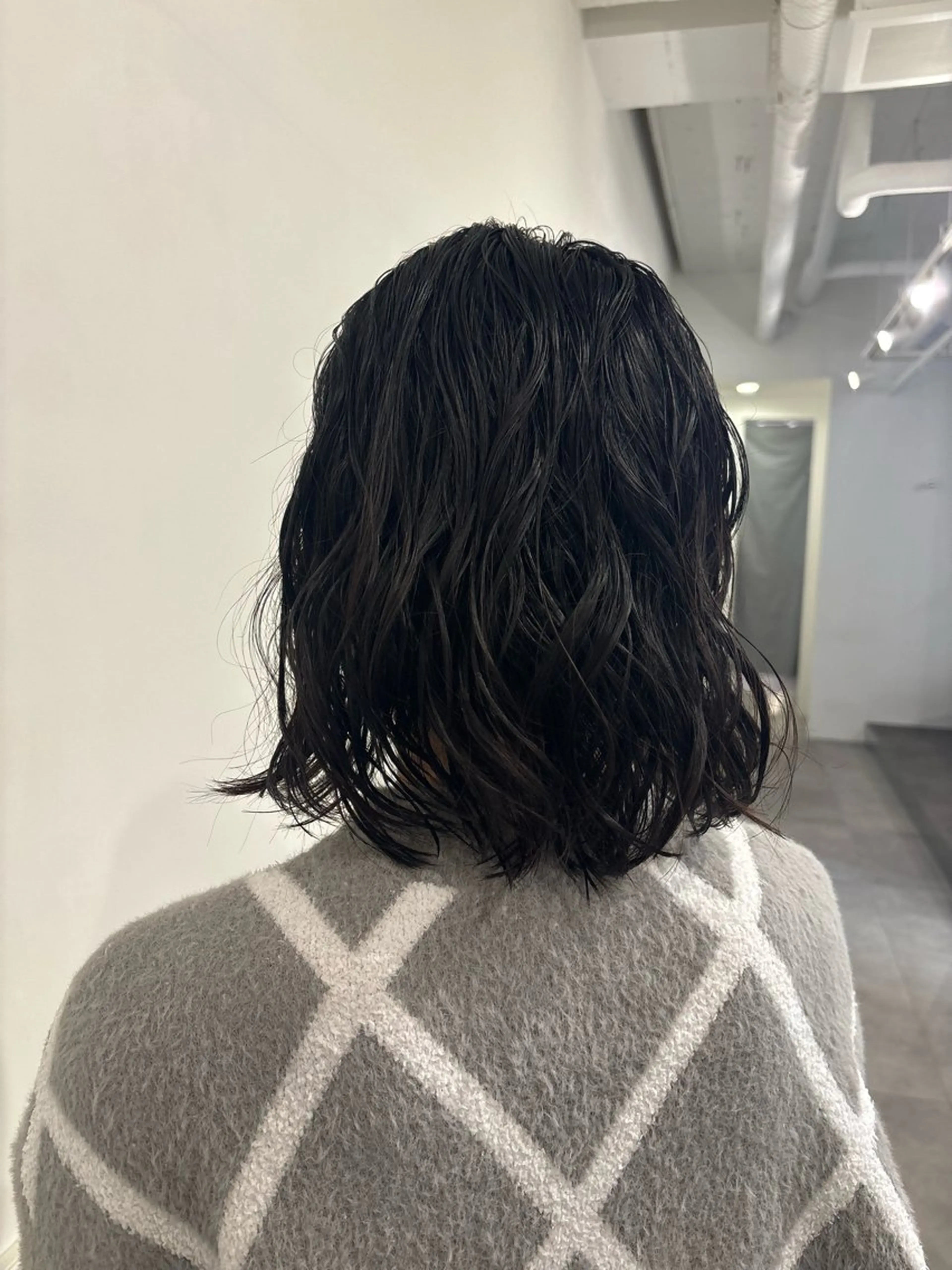 ミディアム パーマ くせ毛 カット パーマ トリートメント ハードパーマ Rico💜のヘアスタイル