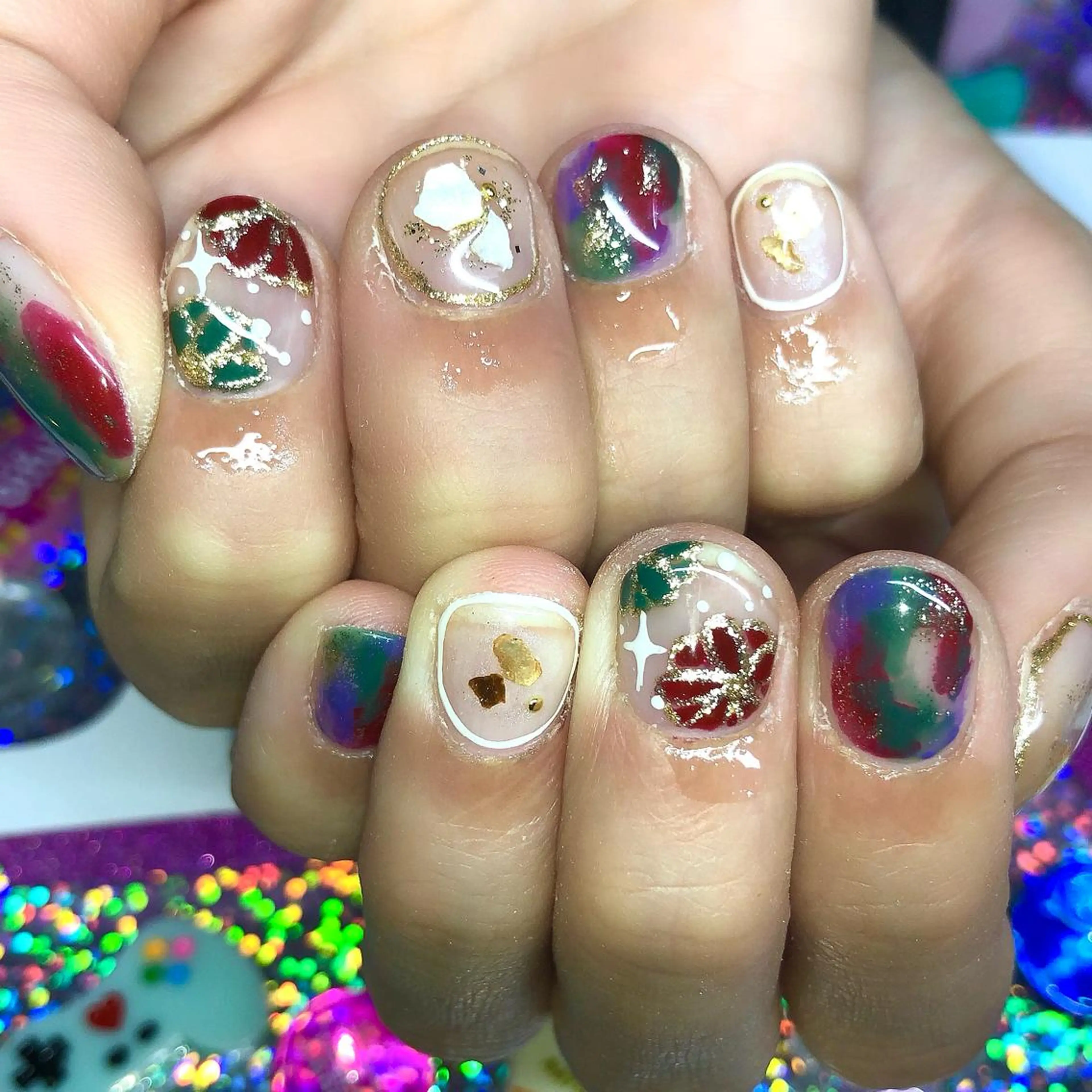 ネイル クリアネイル 成人式 持ち込み ハンドネイル 【Yappy🌈】 💖P-tanaのネイルデザイン