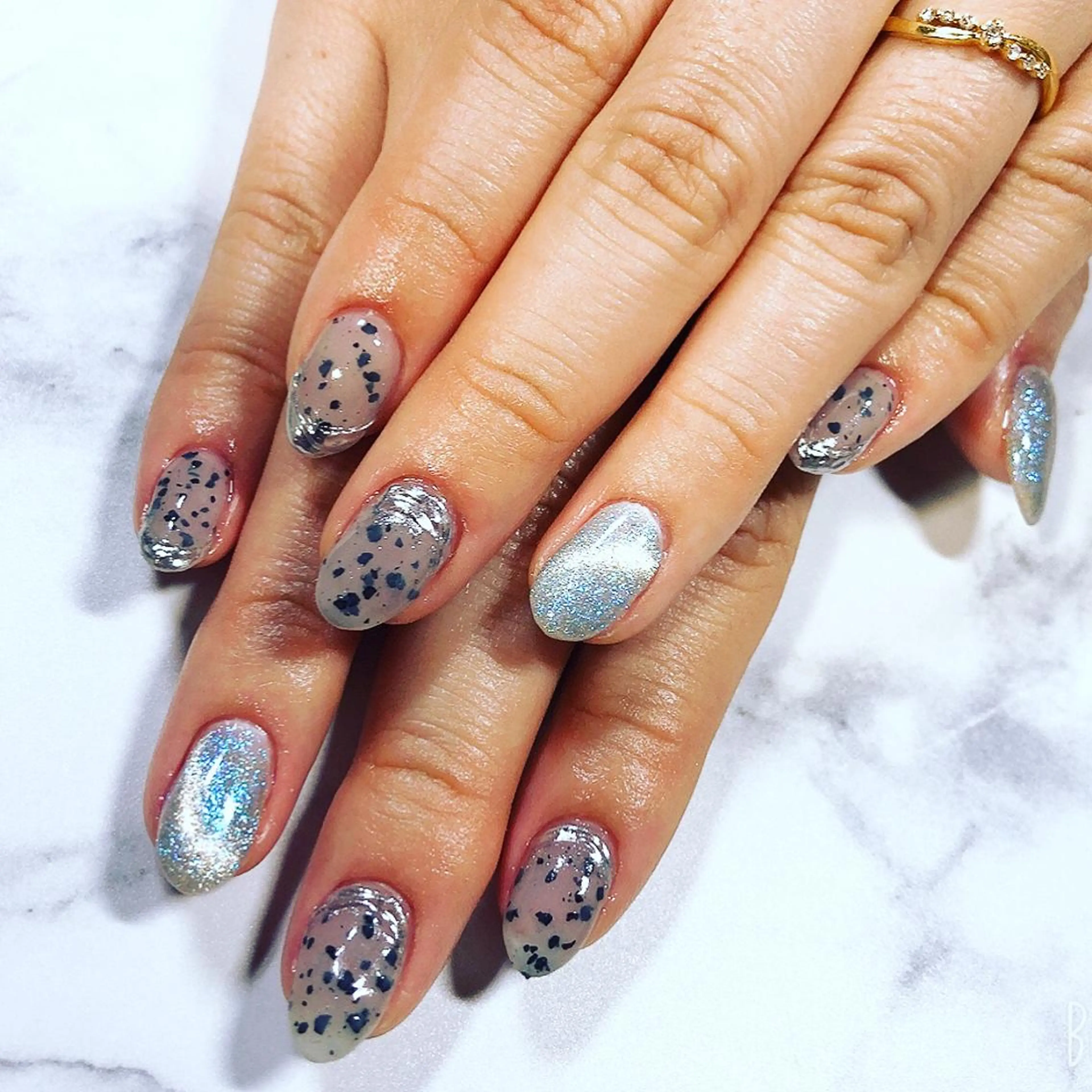 ネイル アートネイル ジェルネイル マグネットネイル ミラーネイル A"nail ネイリストayanaのネイルデザイン