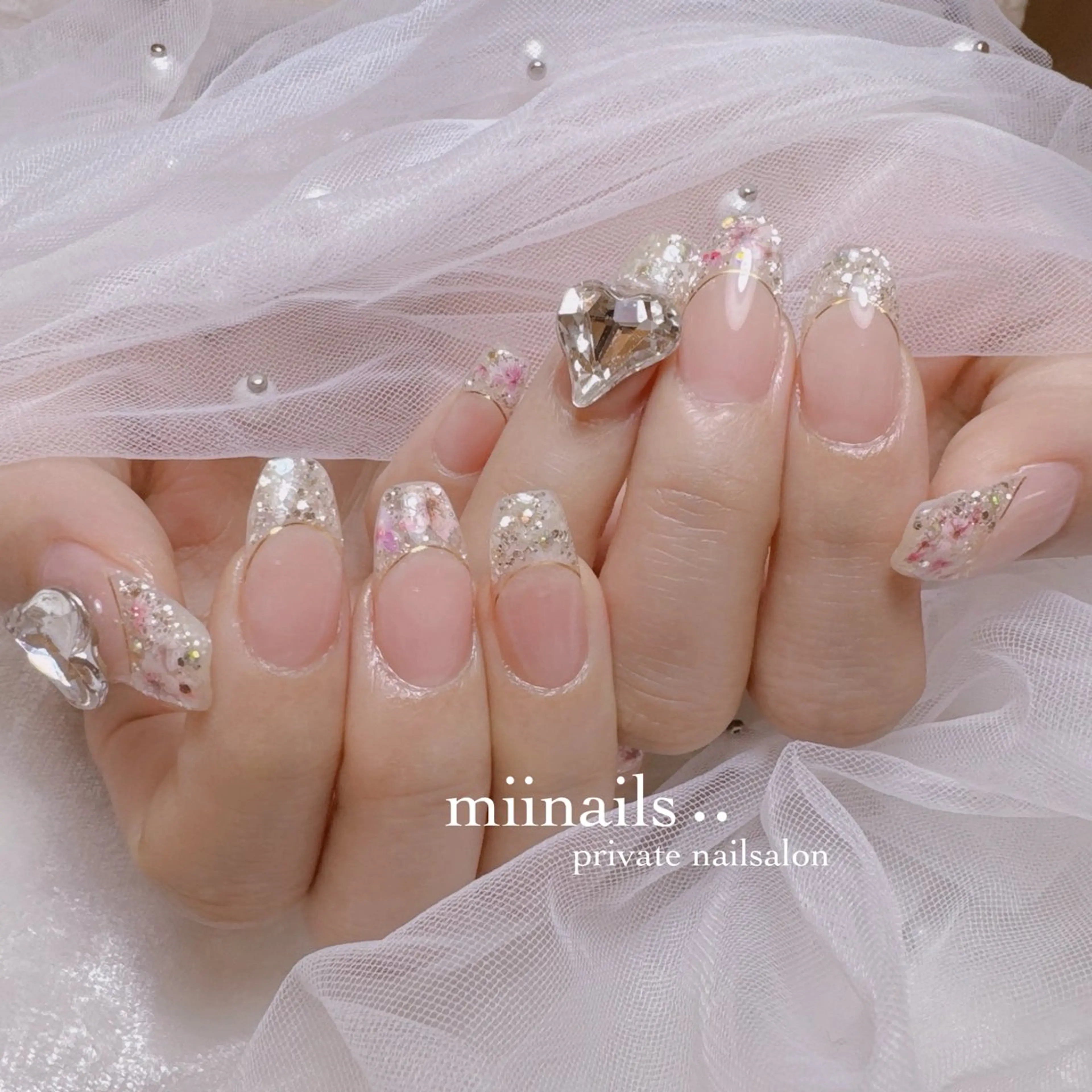 ネイル 韓国ネイル マグネットネイル ワンホンネイル ハンドネイル nailsalon miinailsのネイルデザイン