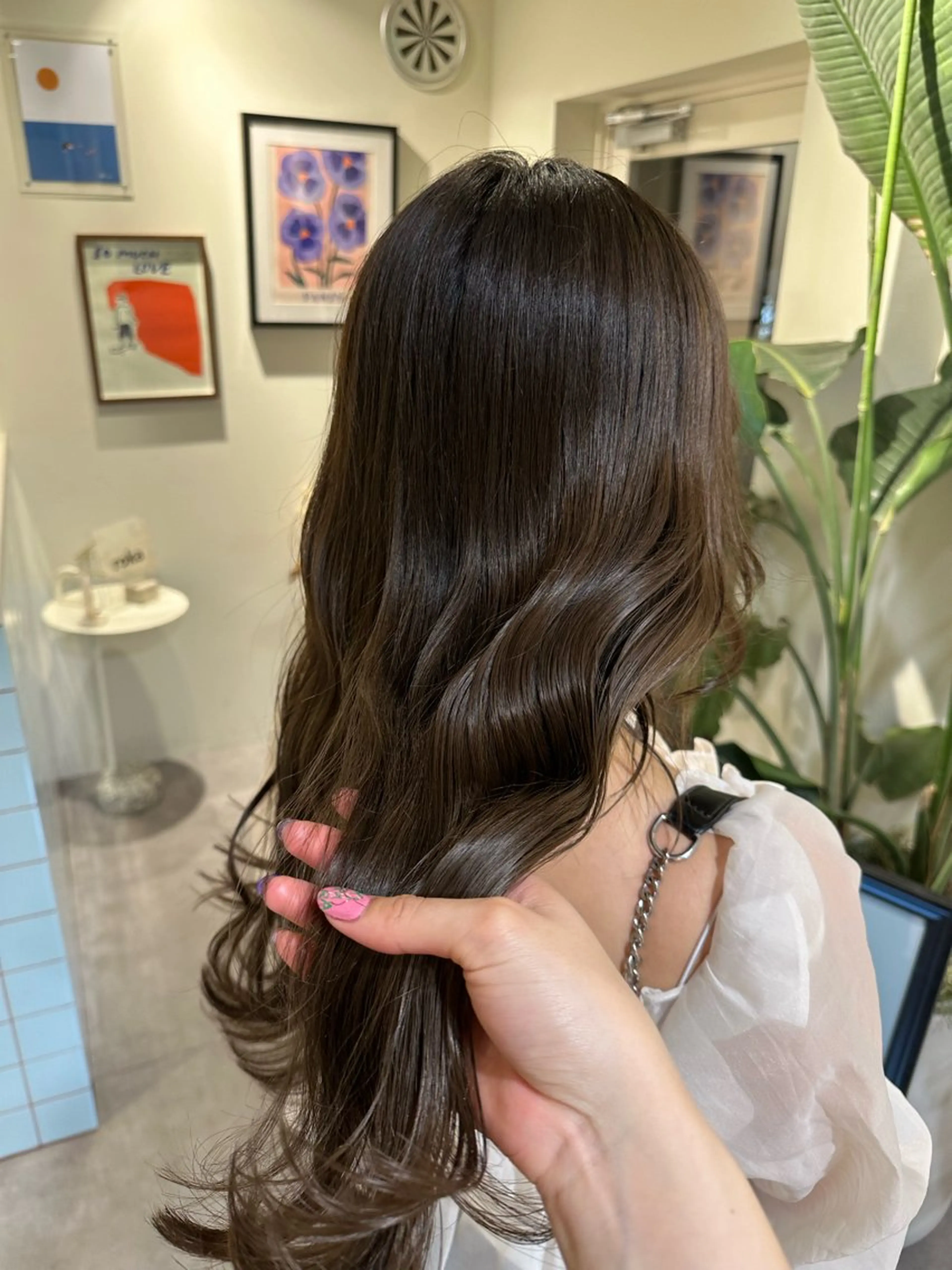 ロング カラー ヘアカラー HANAME 原宿美容室のヘアスタイル
