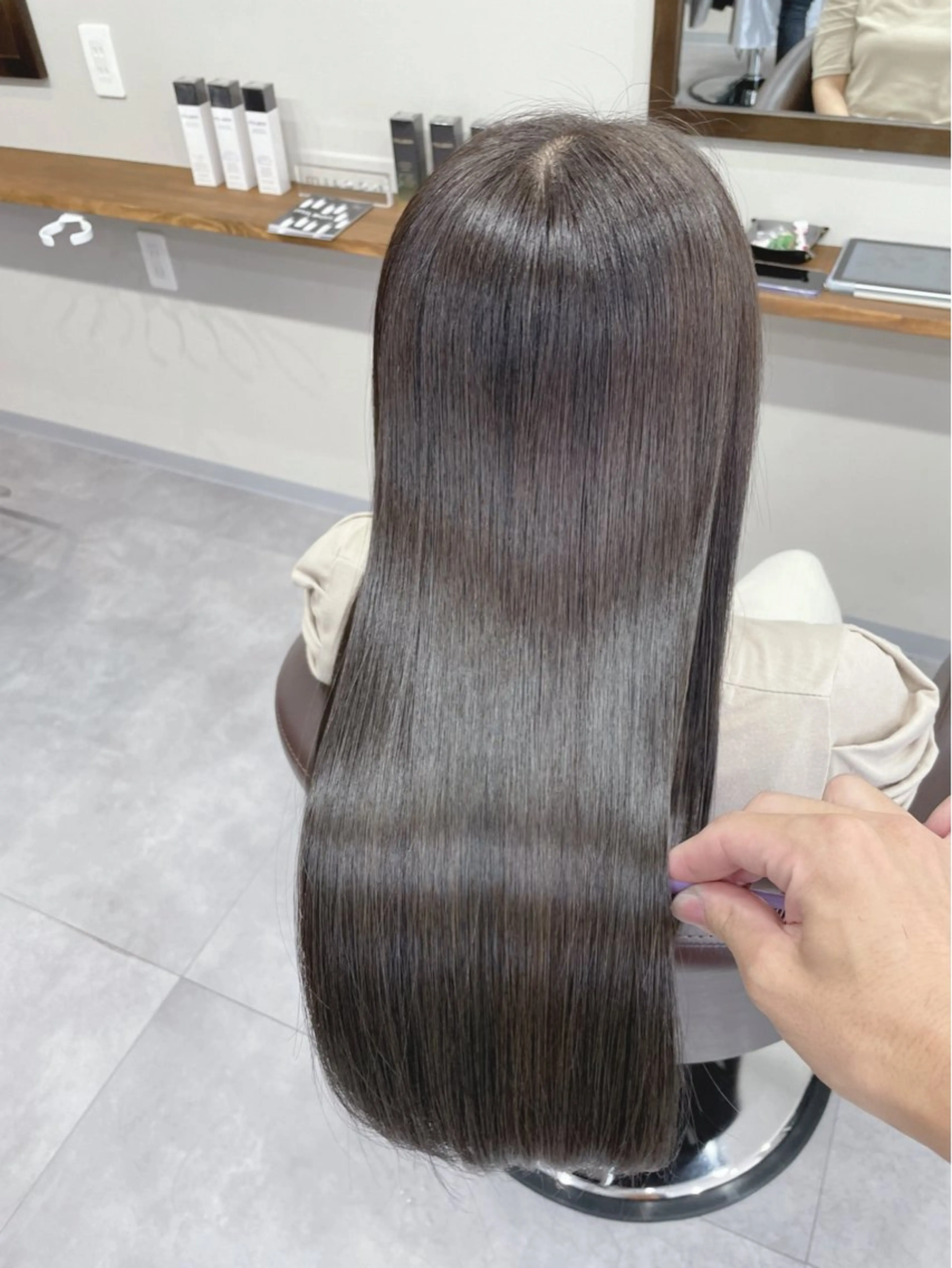 ロング カット トリートメント 縮毛矯正、髪質改善／ 松田 龍之介のヘアスタイル