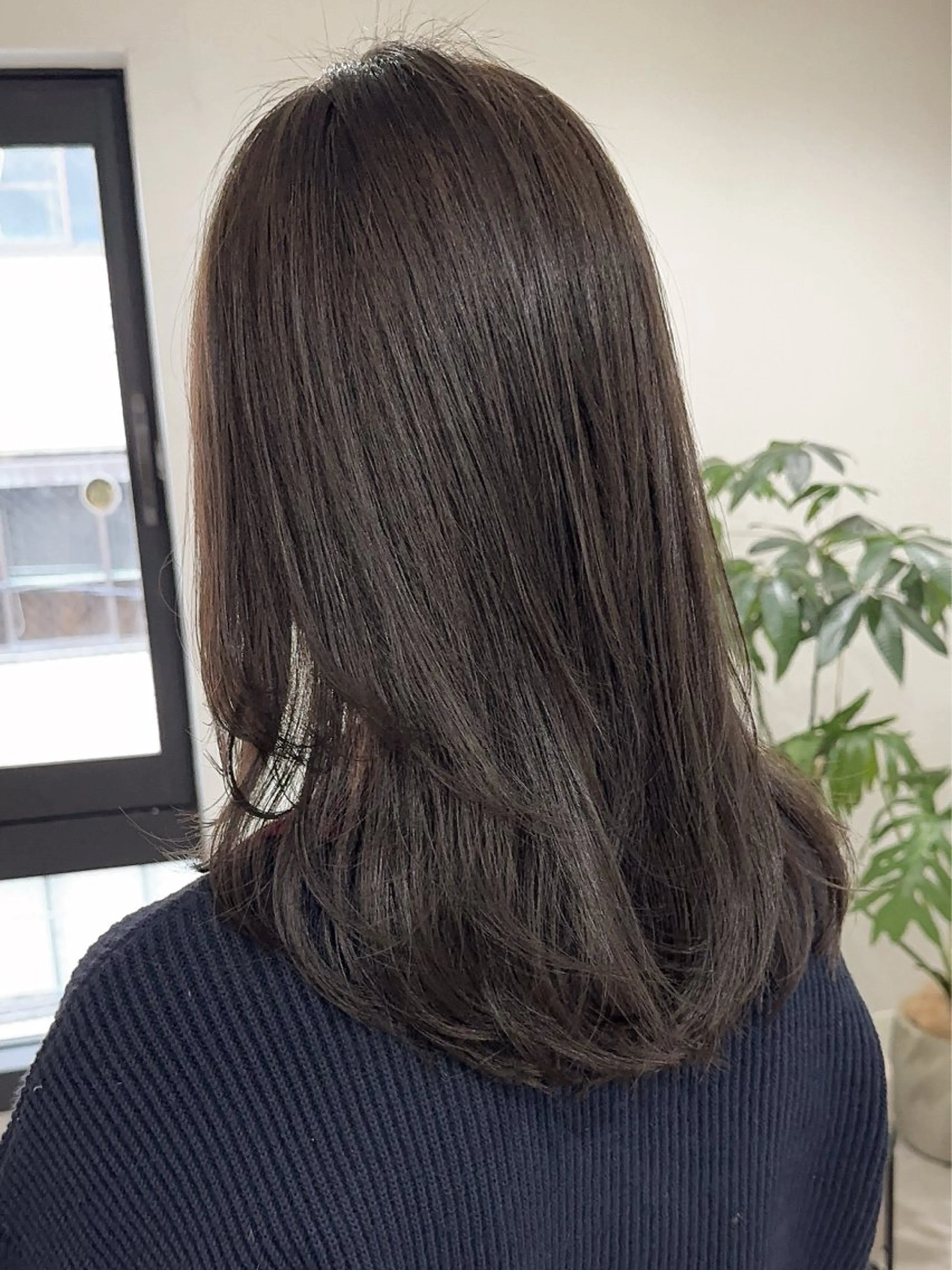 セミロング カット ヘアカラー トリートメント イメチェンレイヤー/ 縮毛矯正/菅野恭平のヘアスタイル