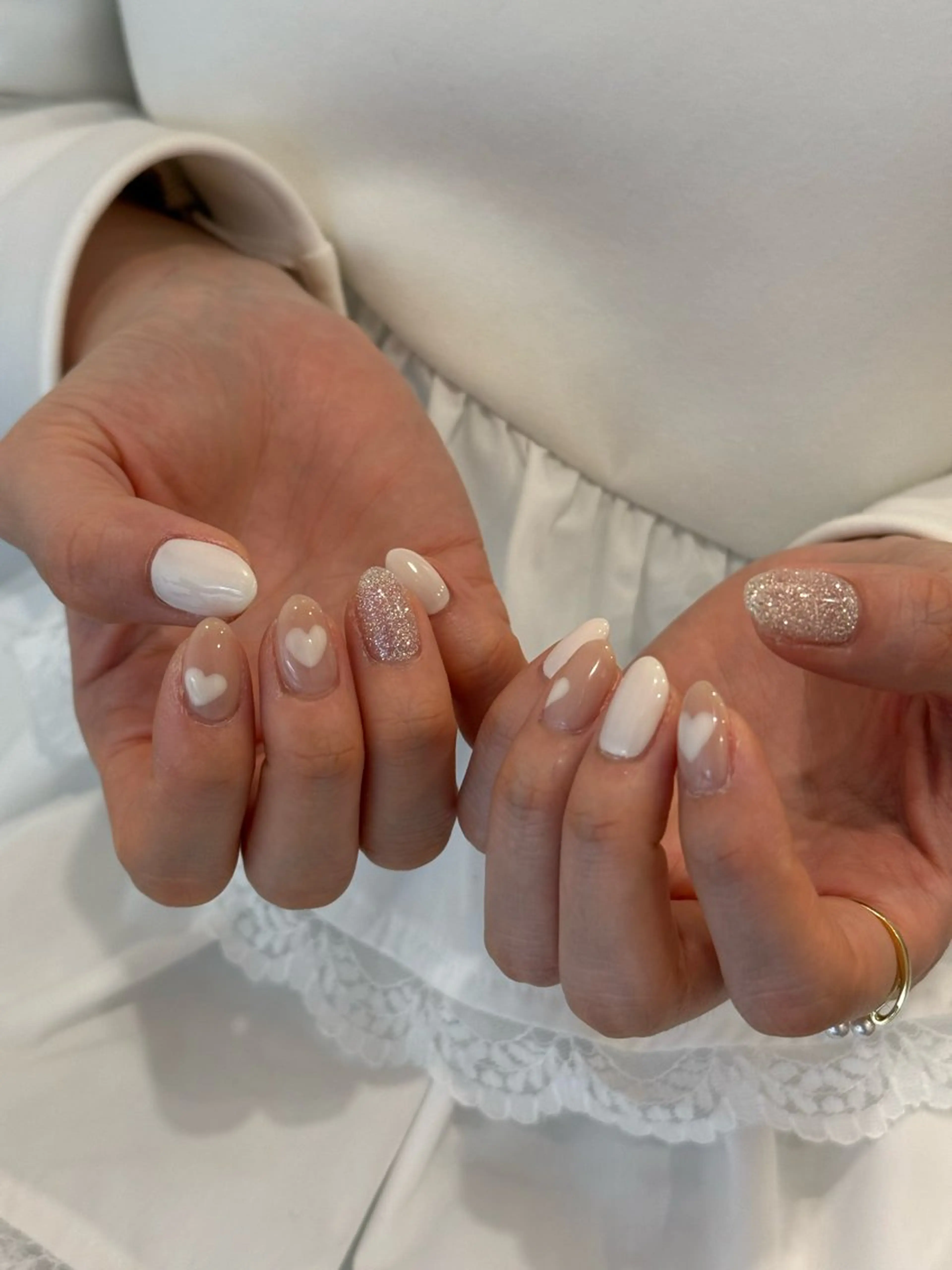 ネイル ハート 韓国ネイル ハンドネイル nr. nayuのネイルデザイン