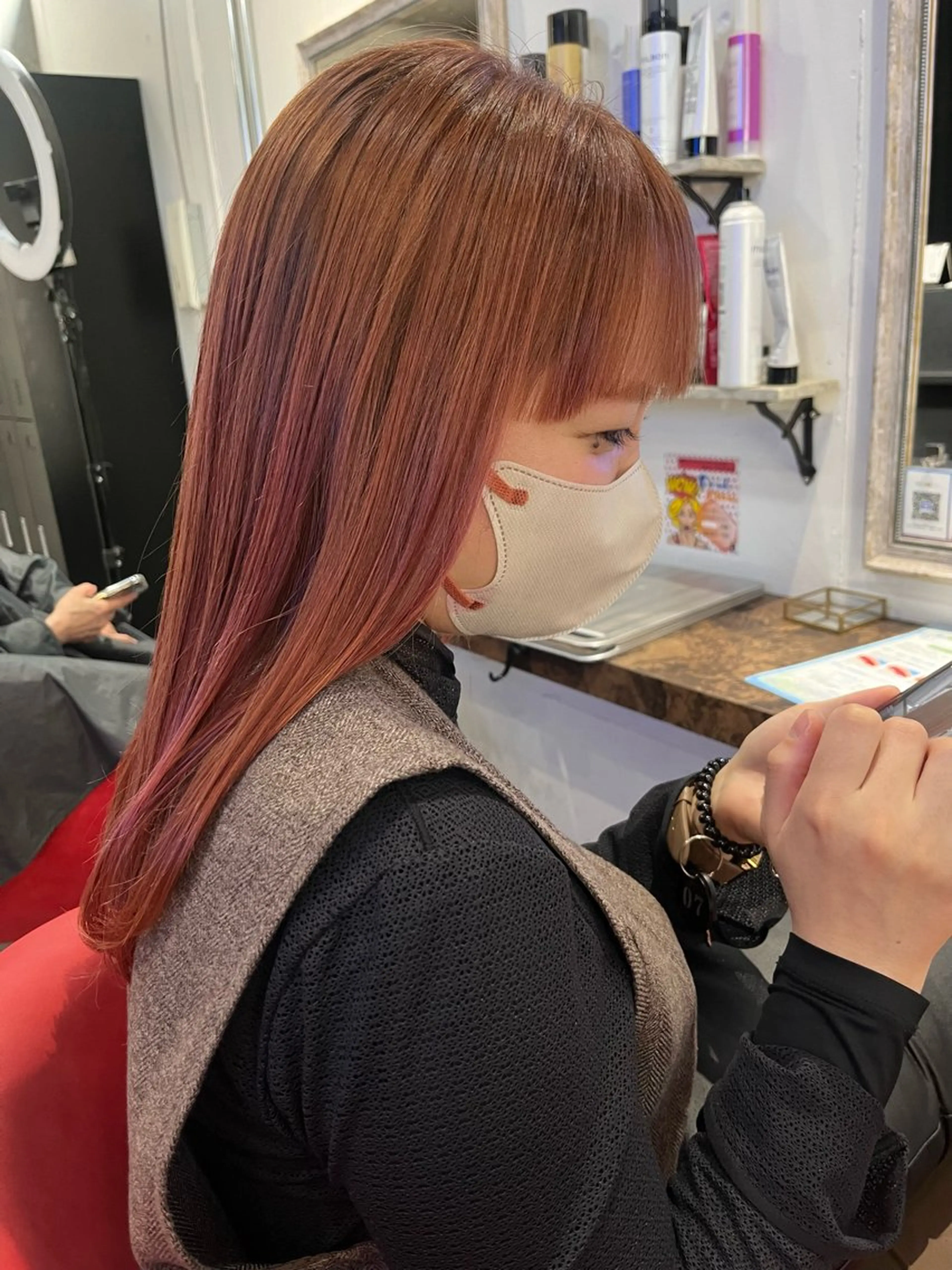 セミロング 縮毛矯正 駅チカ【ali'i】 アリイ花崎友美☘のヘアスタイル