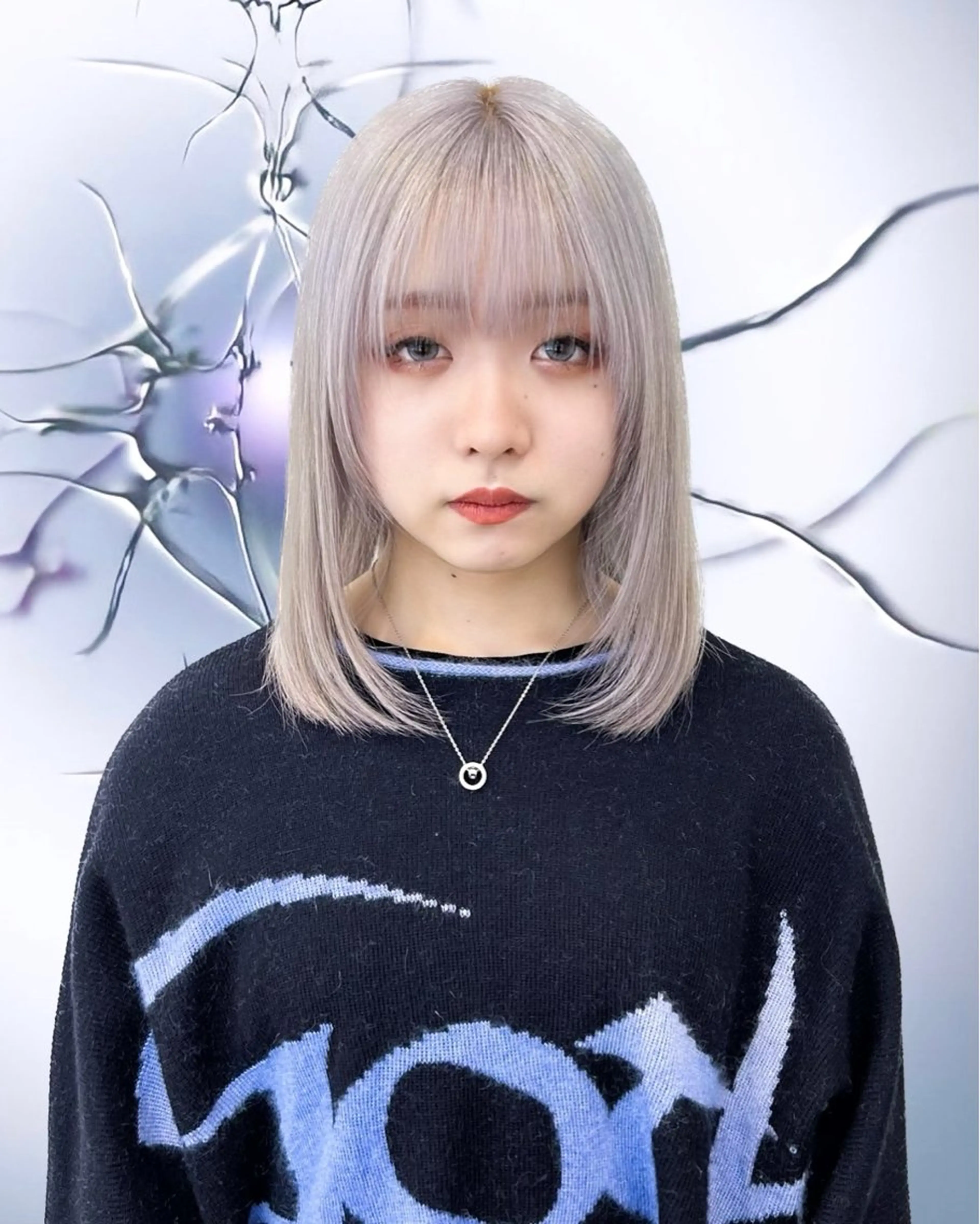 ミディアム カラー ベージュカラー ダブルカラー ミルクティーベージュ 相羽 佑哉のヘアスタイル