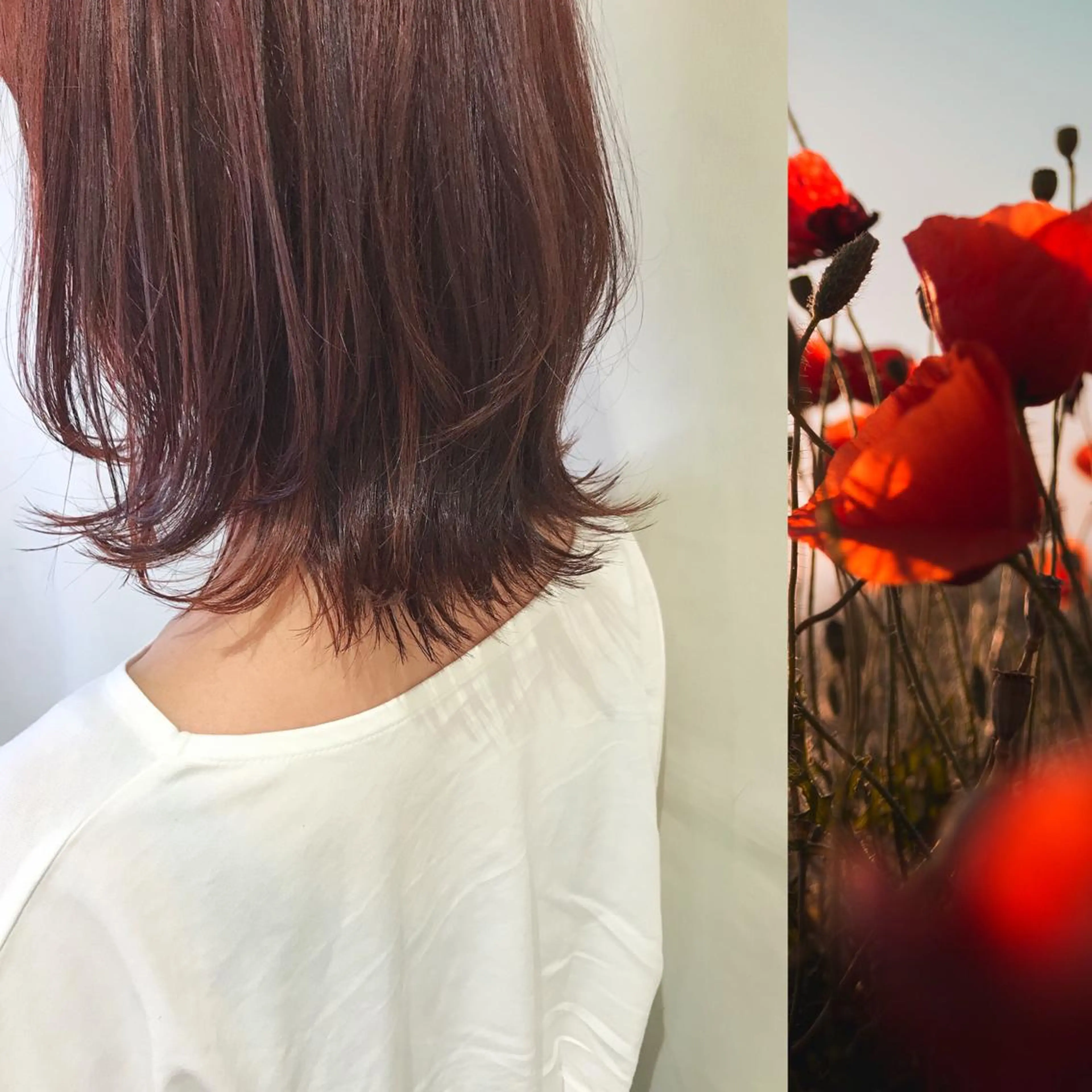 ミディアム カラー 小山 美月のヘアスタイル