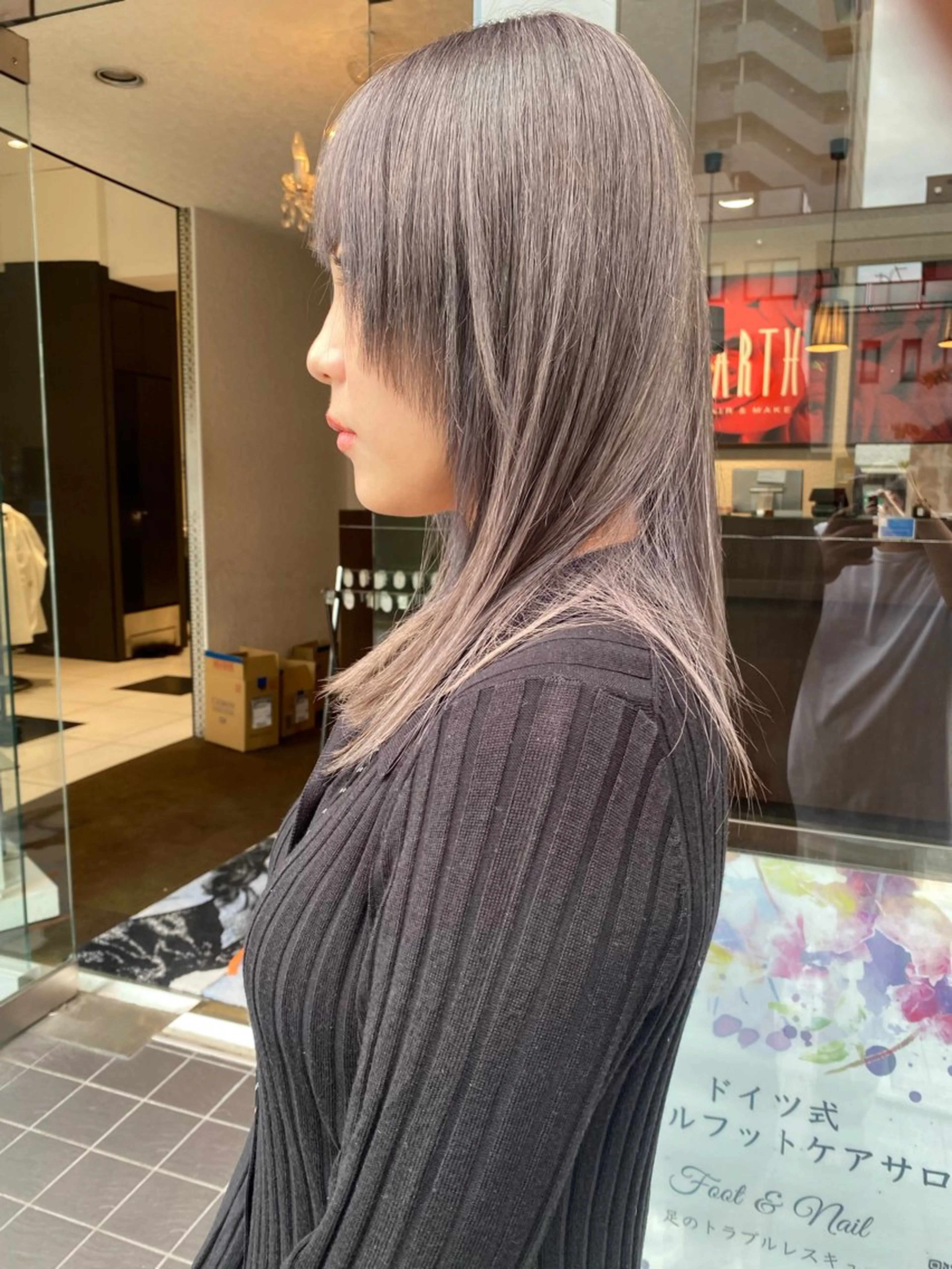 セミロング カット ヘアカラー トリートメント ★糀谷 敬大のヘアスタイル