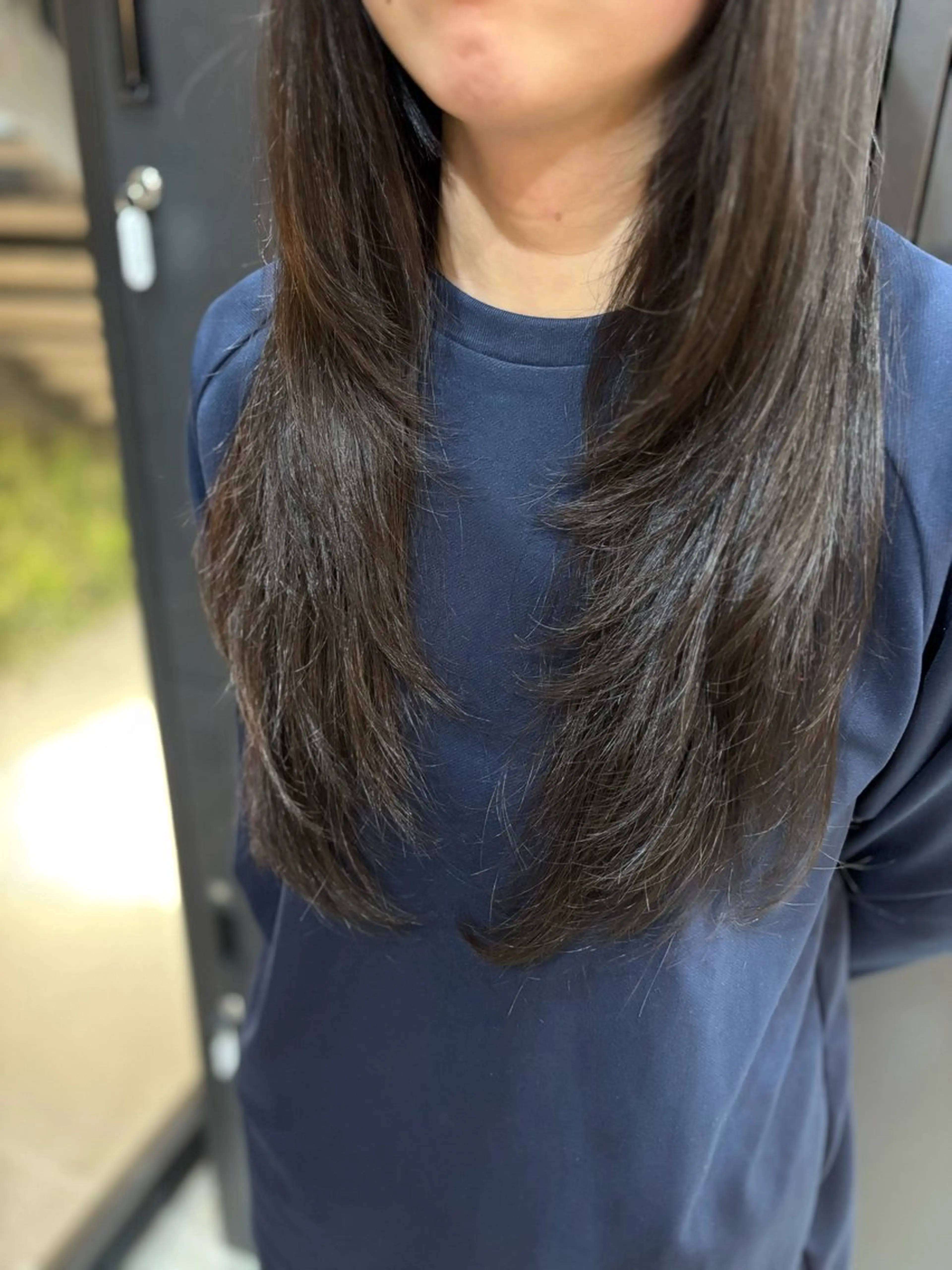 ロング 韓国風ヘア レイヤーカット かわうち れなのヘアスタイル