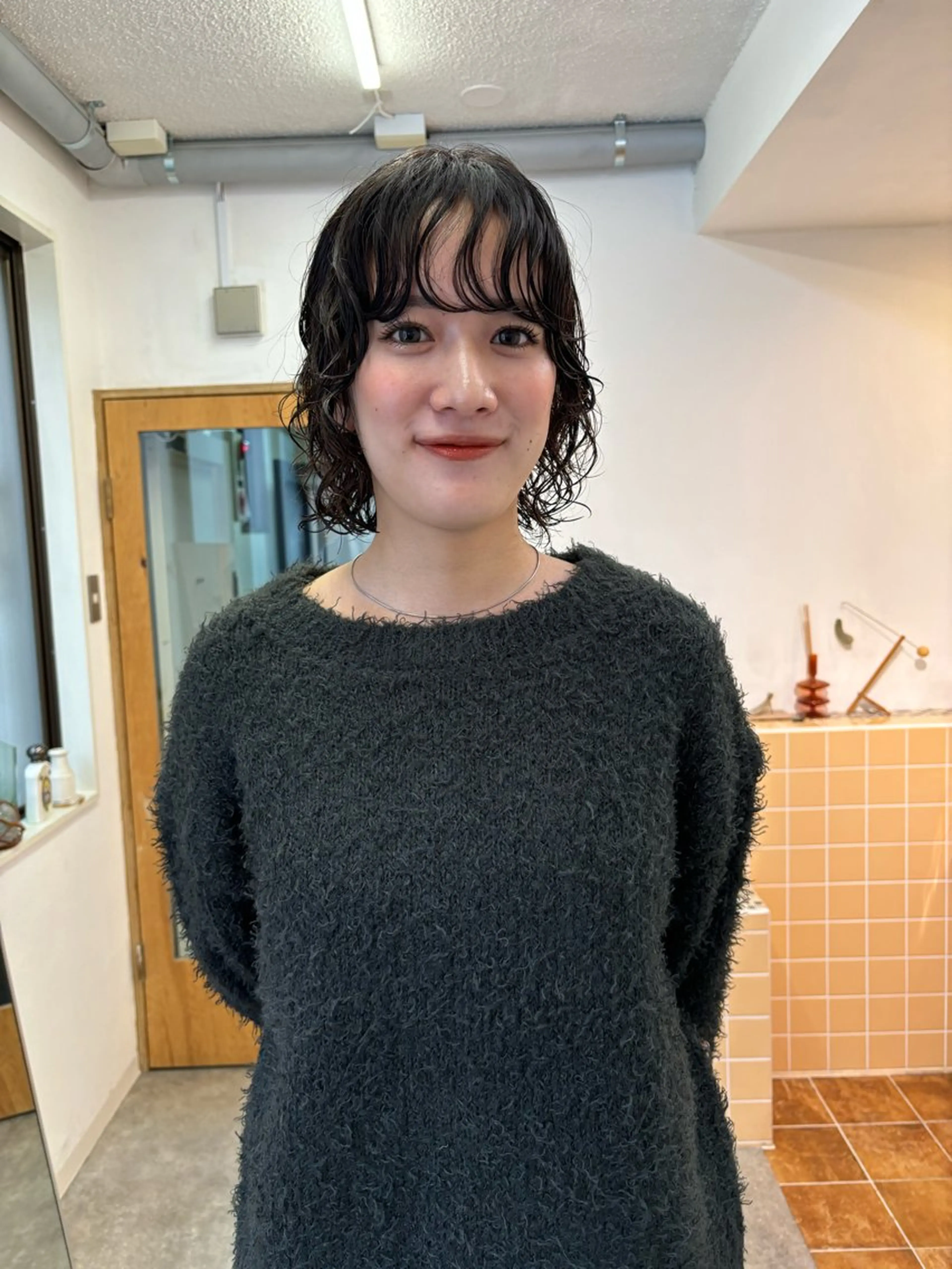 ミディアム パーマ カット パーマ sakura🌸 レイヤー/韓国ヘアのヘアスタイル