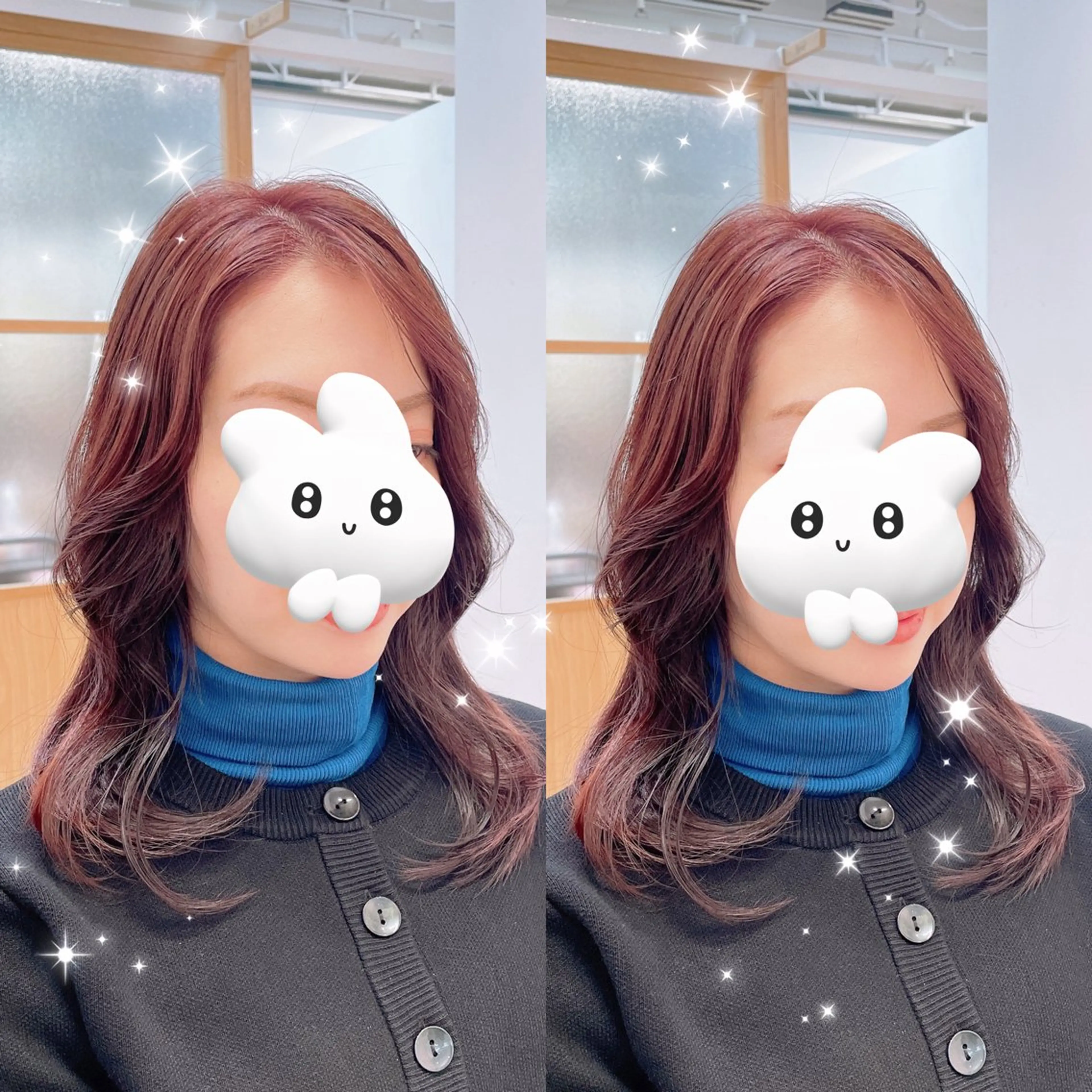セミロング カラー ピンクカラー 新宿三丁目アイドル ヘアメイクたでぬまのヘアスタイル