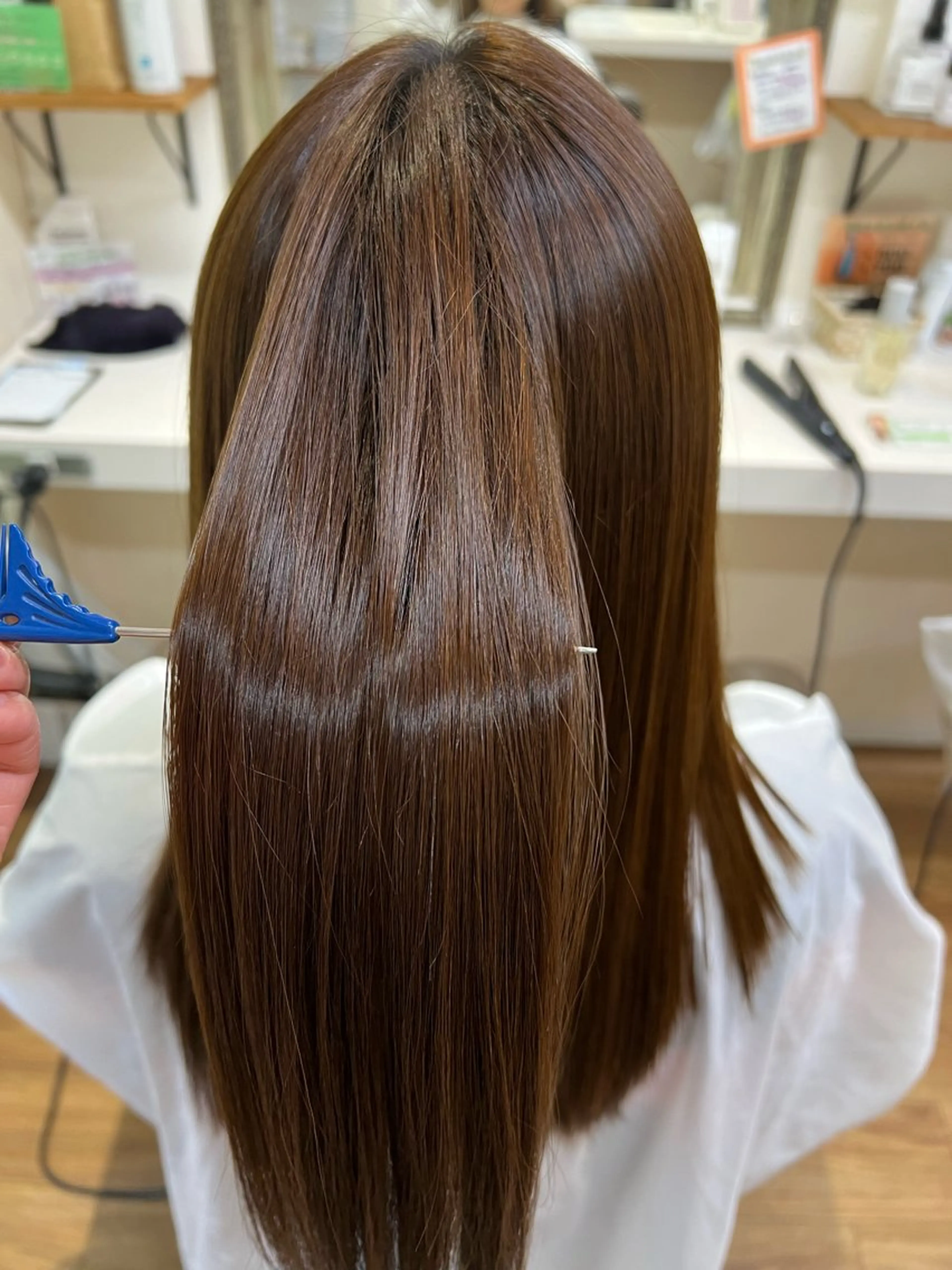 ロング 朝が楽になる艶髪縮毛 ✨中稲明梨のヘアスタイル