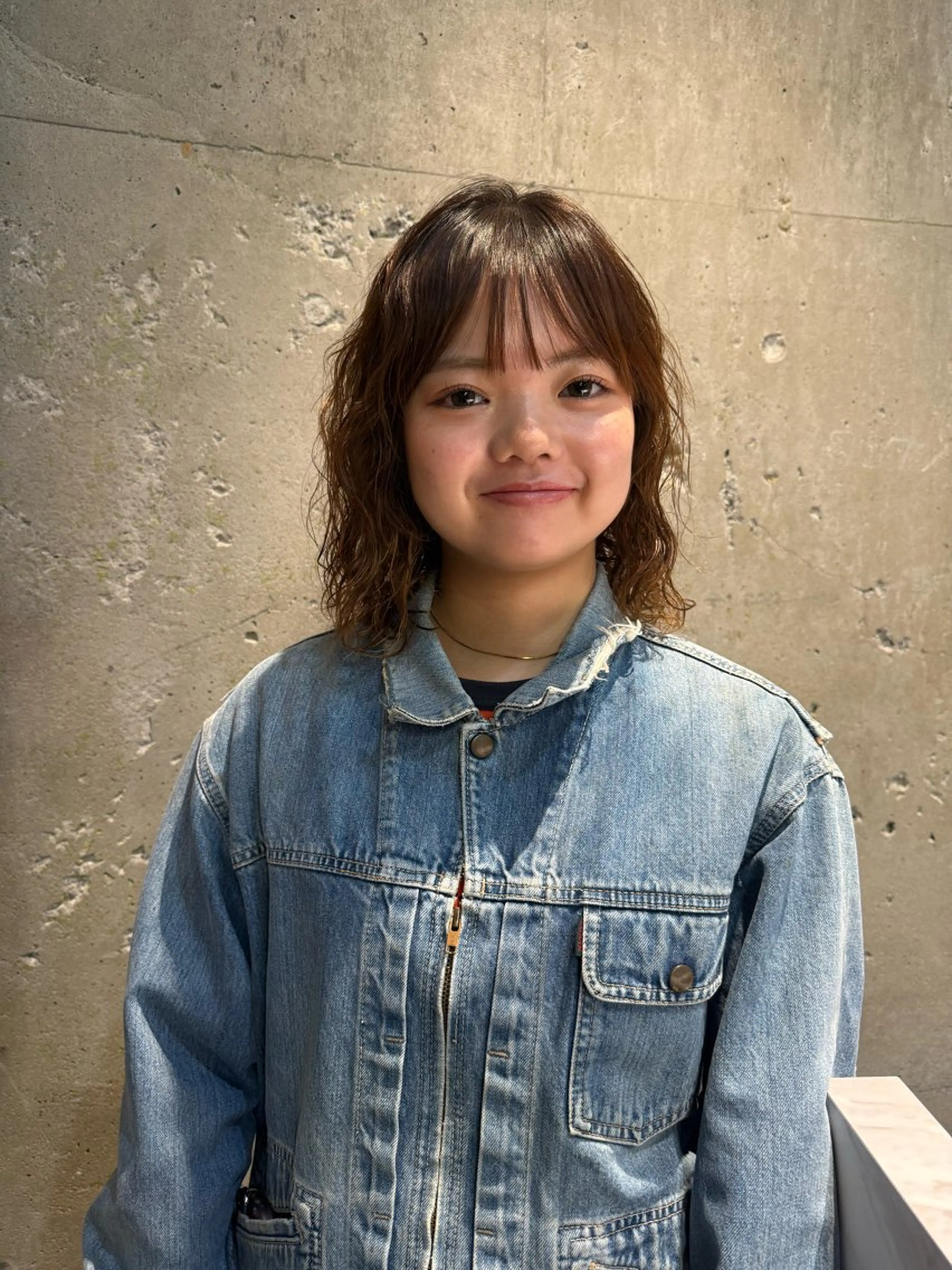 ミディアム パーマ ミディアムパーマ 顔周りカット レイヤーカット ローレイヤー 松井美樹/似合わせ ガーリー・韓国のヘアスタイル