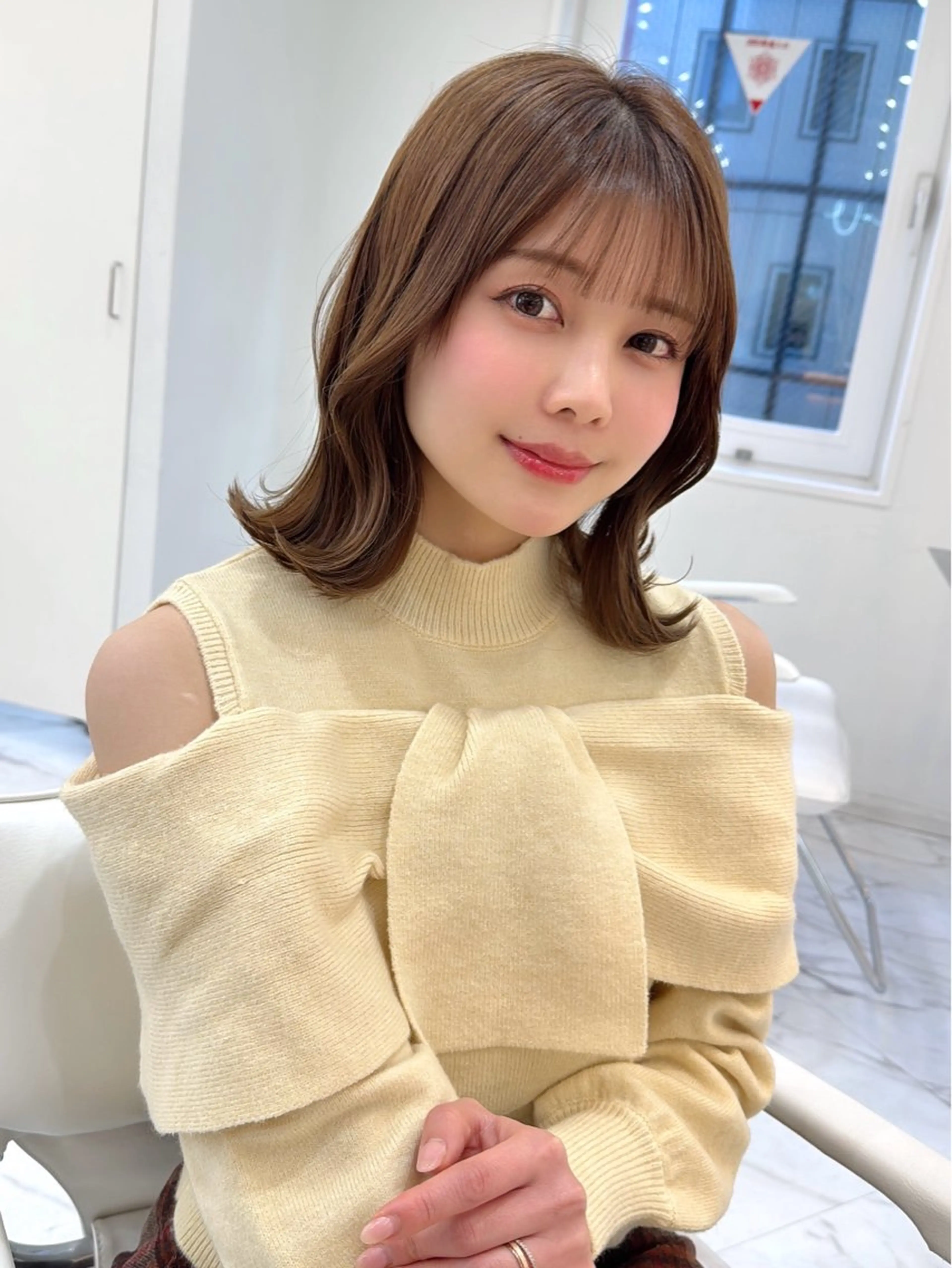 ミディアム カラー ボブ カット ヘアカラー トリートメント ボブ/レイヤー /植原健太のヘアスタイル