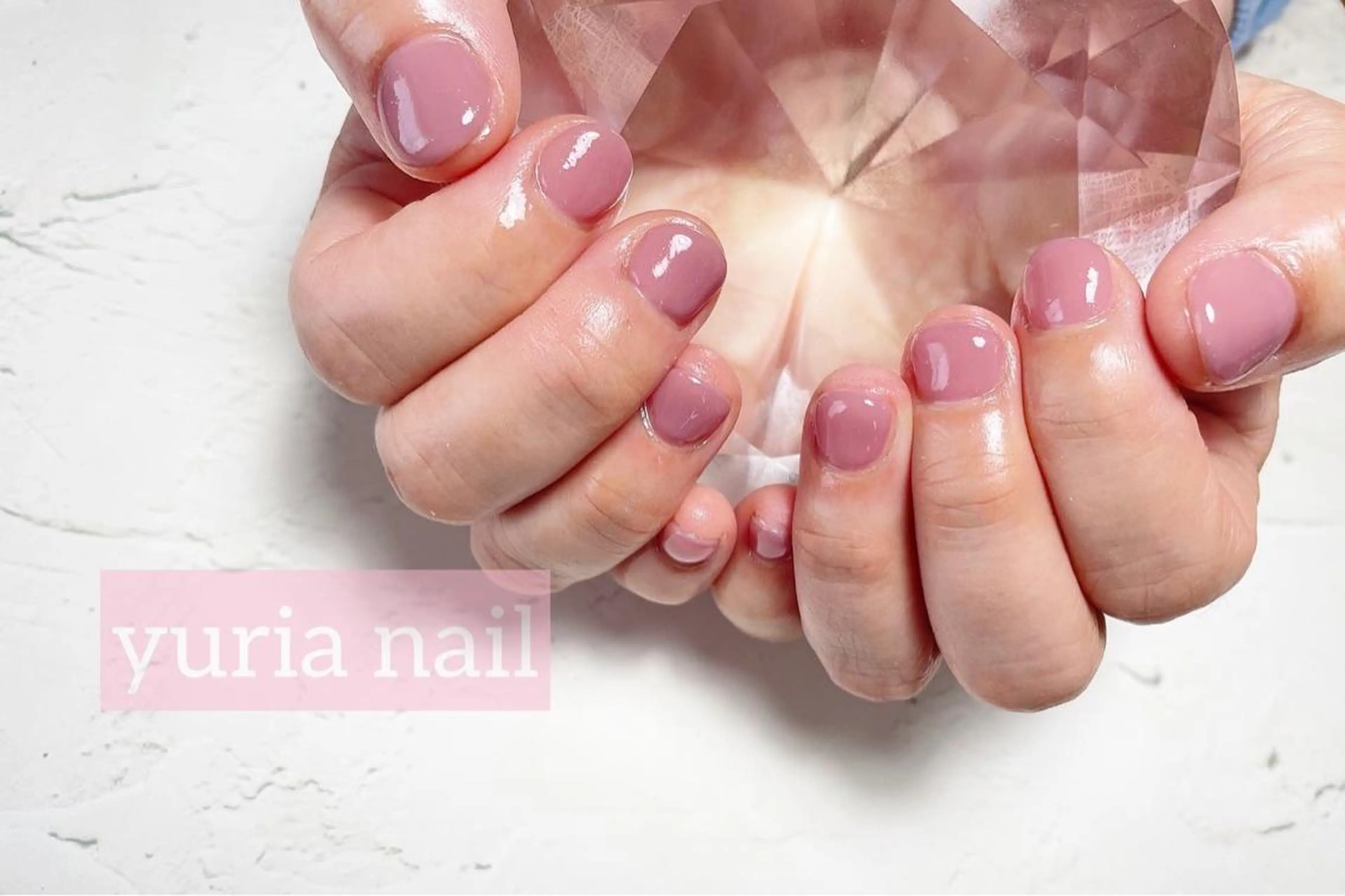 ネイル ジェルネイル ワンカラーネイル ピンク ハンドネイル 小林 ゆりあのネイルデザイン