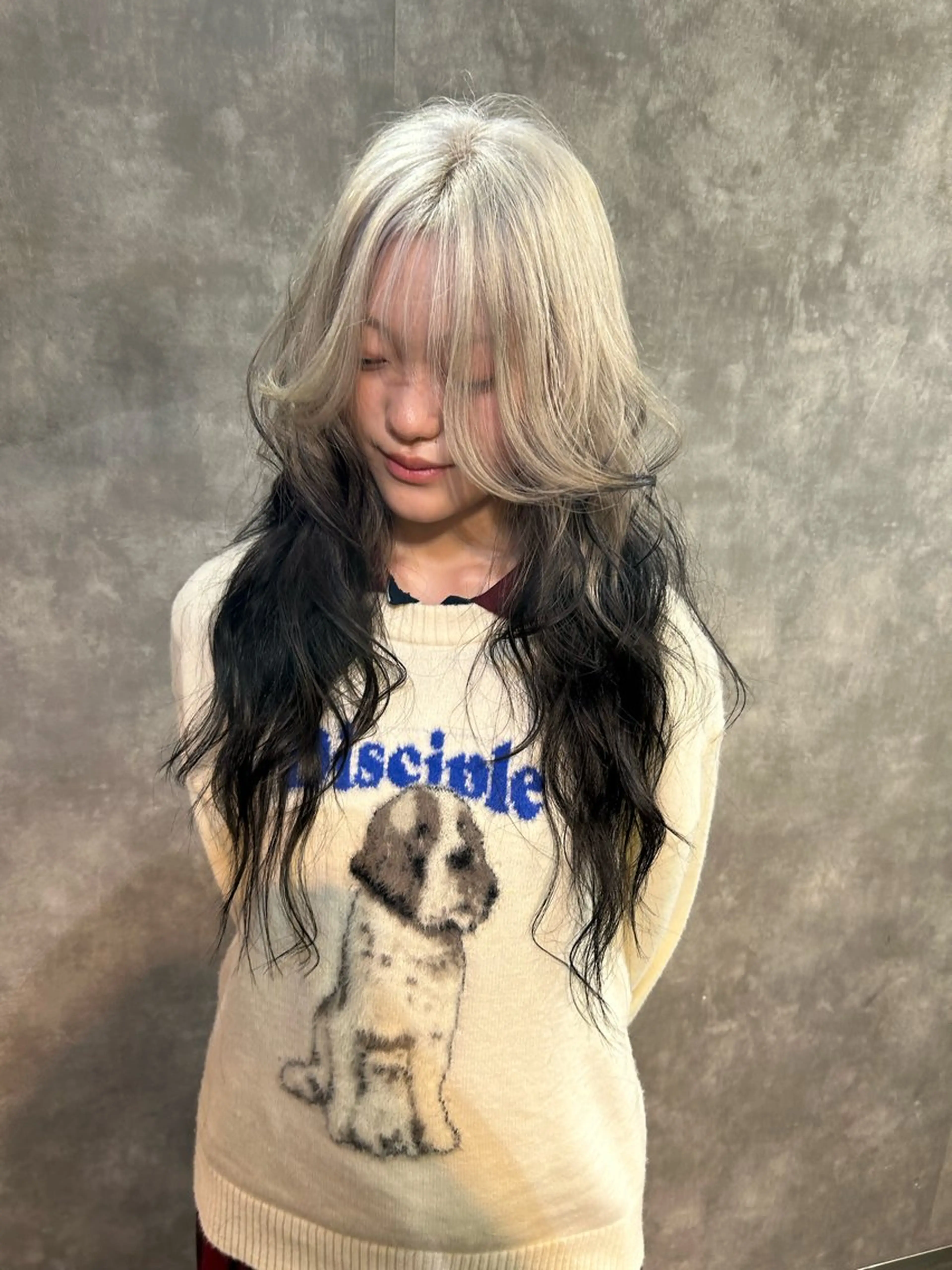 ロング ヘアカラー 鈴木 華奈のヘアスタイル