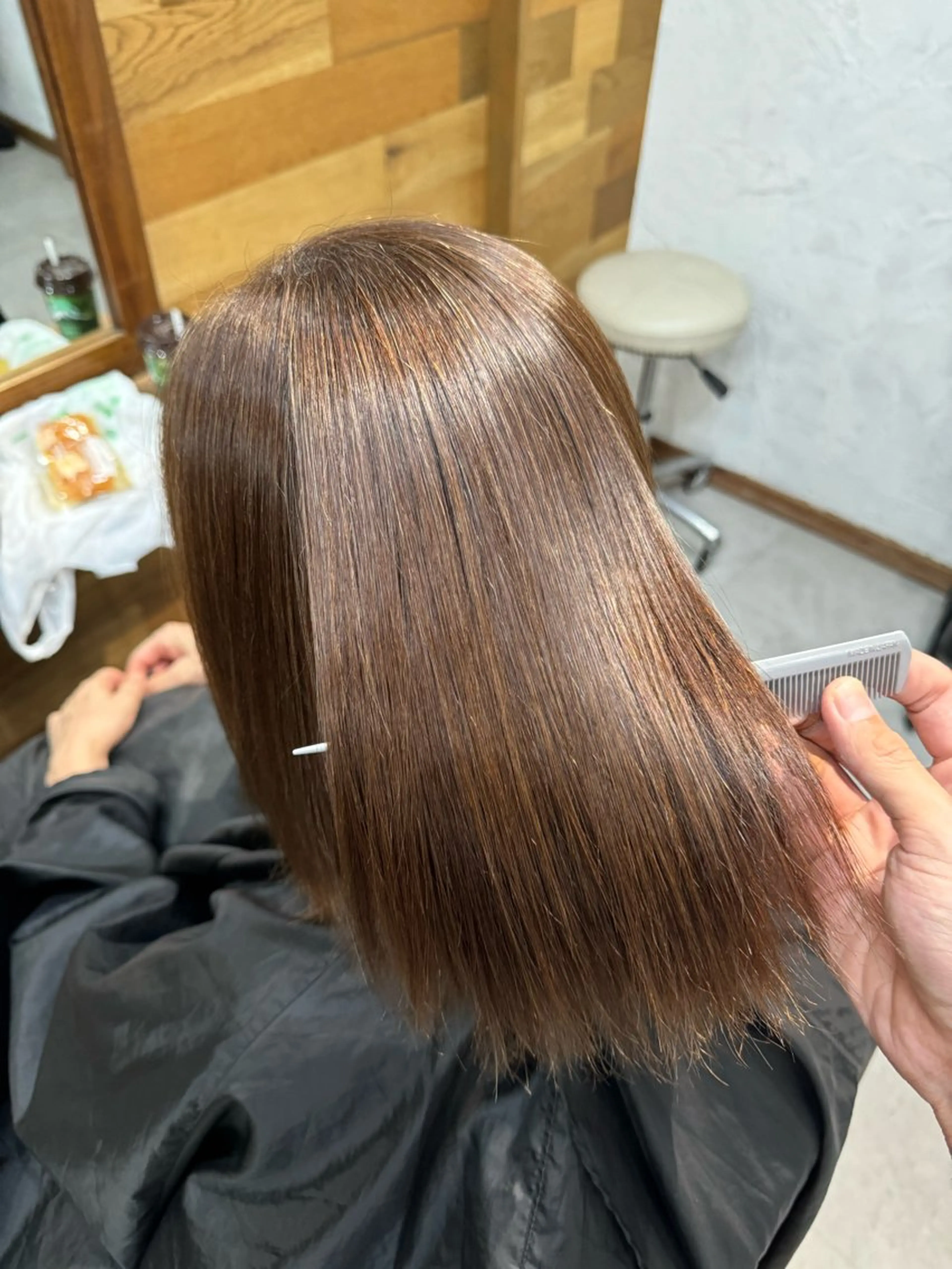 ミディアム 縮毛矯正 LUAU 尼崎/ ISOBEのヘアスタイル