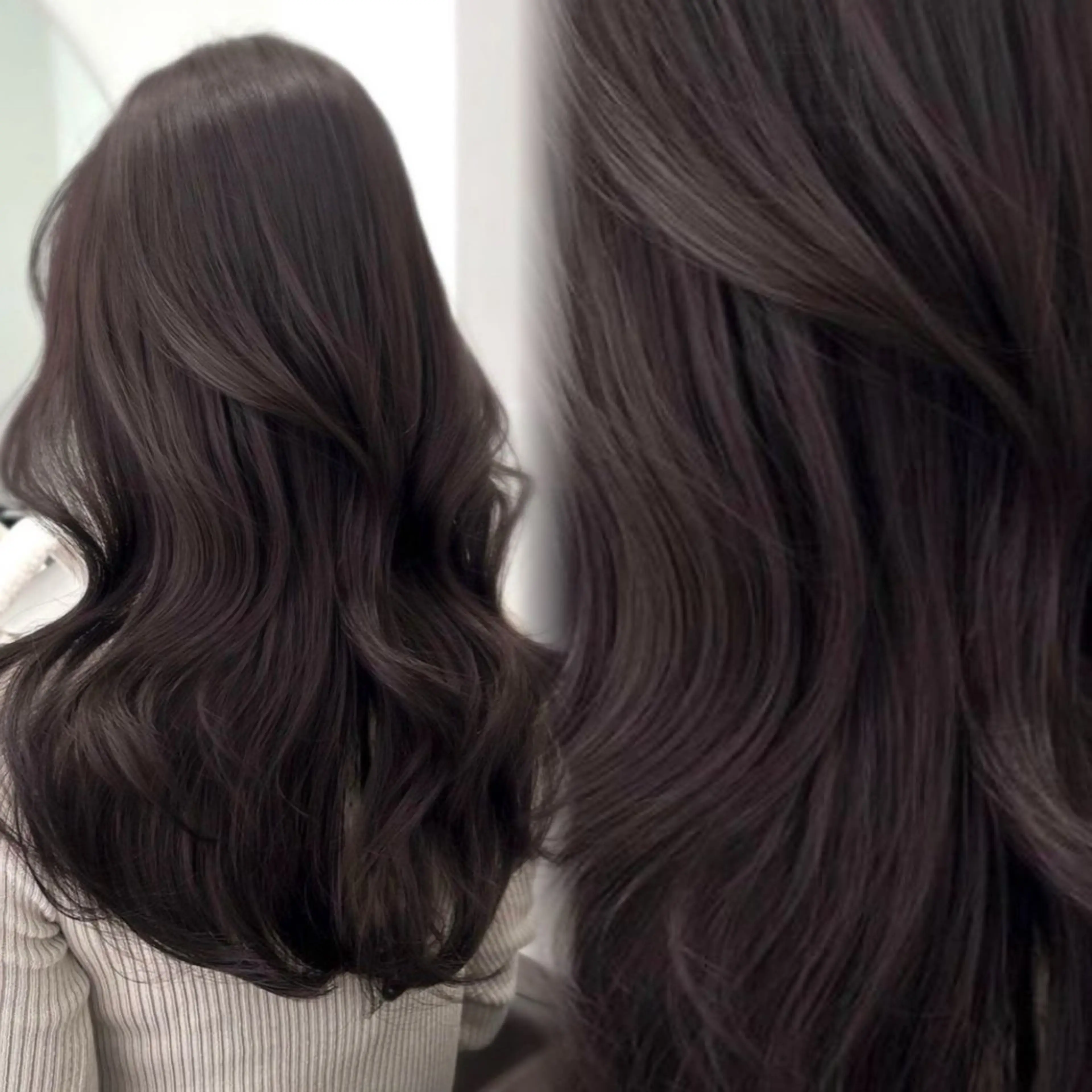 セミロング カラー カット ヘアカラー トリートメント RYU韓国ヘア/レイ ヤー/透明感艶カラーのヘアスタイル