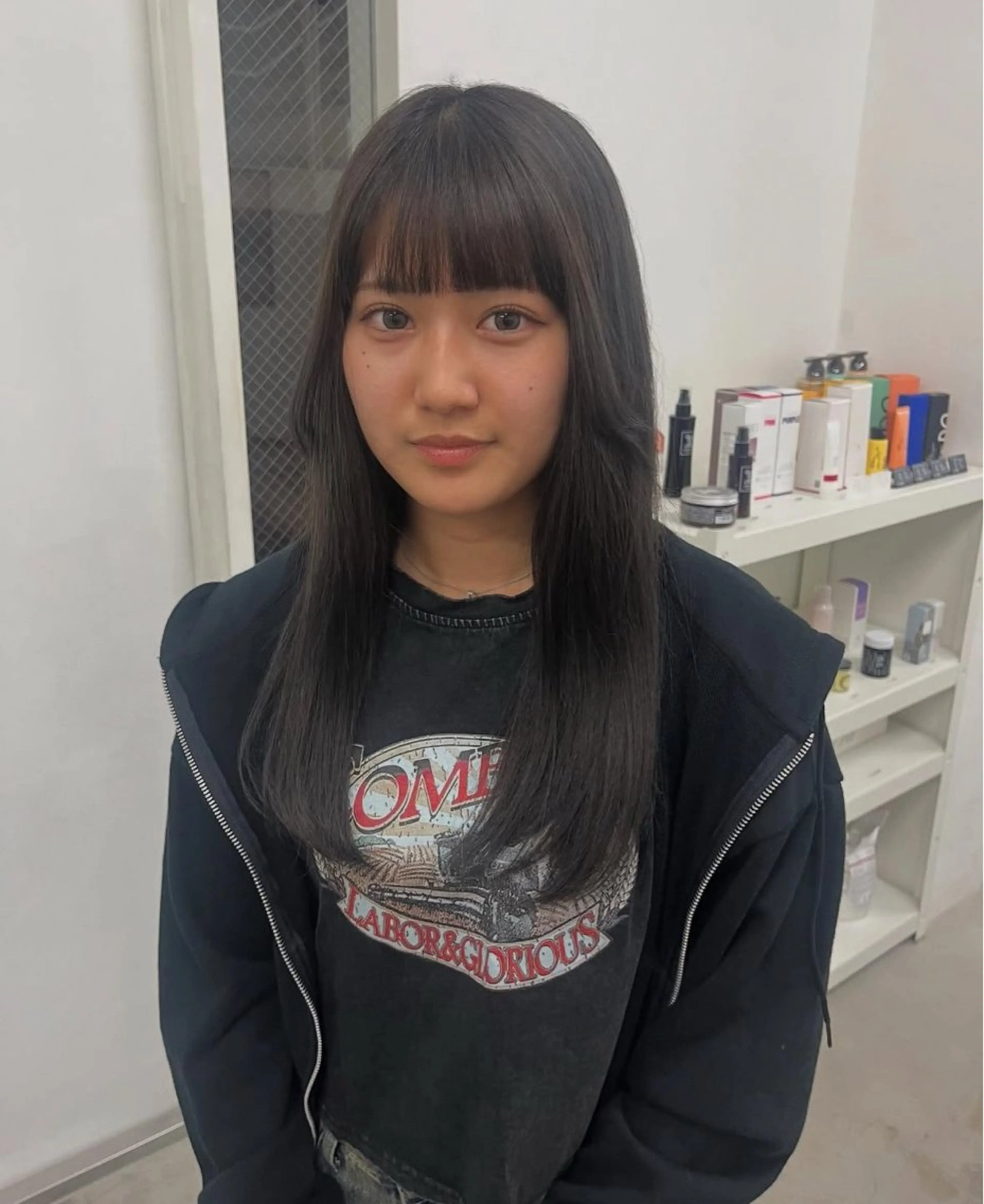 ロング カラー ベージュカラー グレージュ カット ヘアカラー person♡kii マオのヘアスタイル