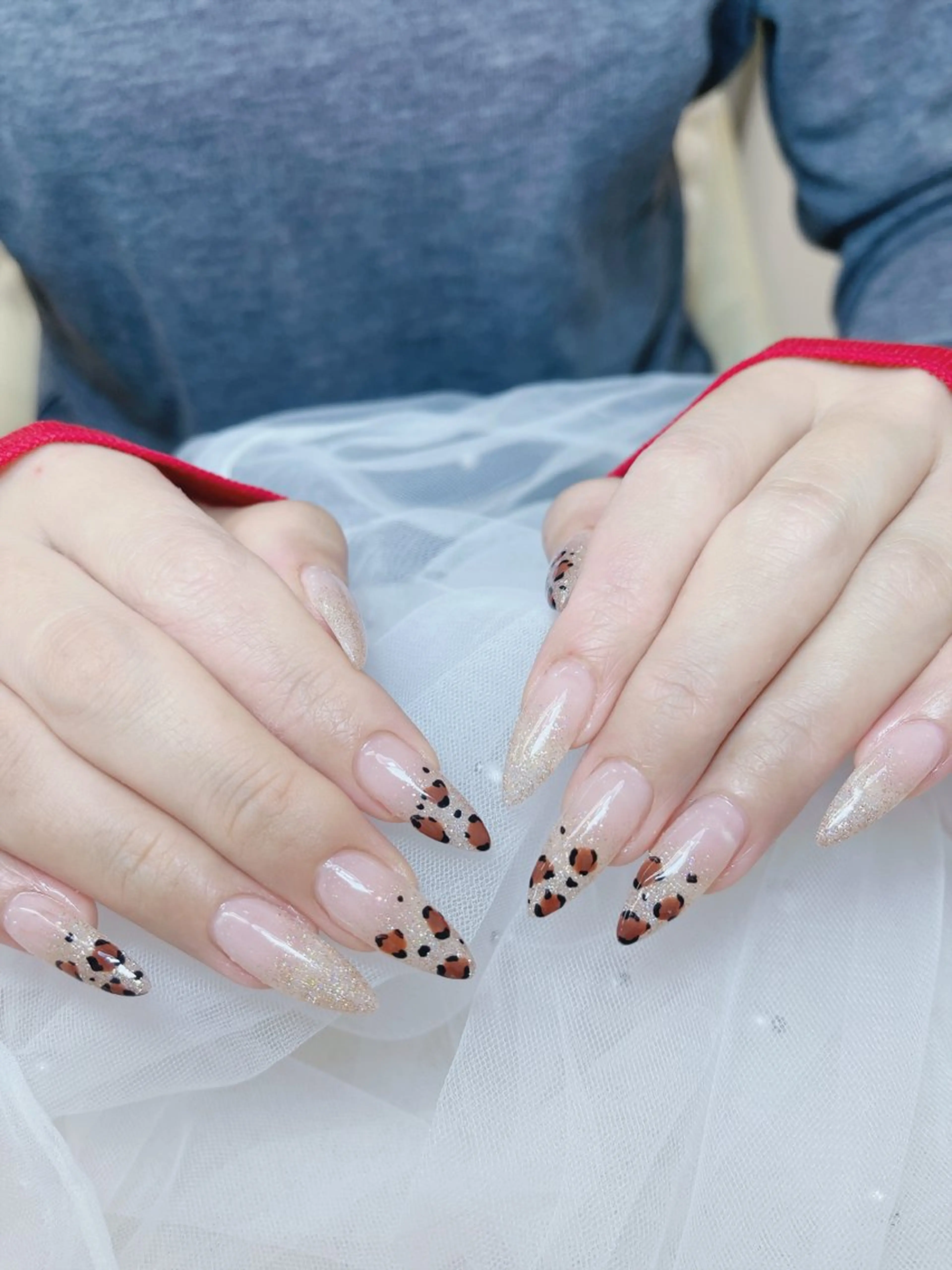ネイル チークネイル フレンチネイル グラデーション キラキラネイル 韓国ネイル ハンドネイル DUO MI nail salonのネイルデザイン