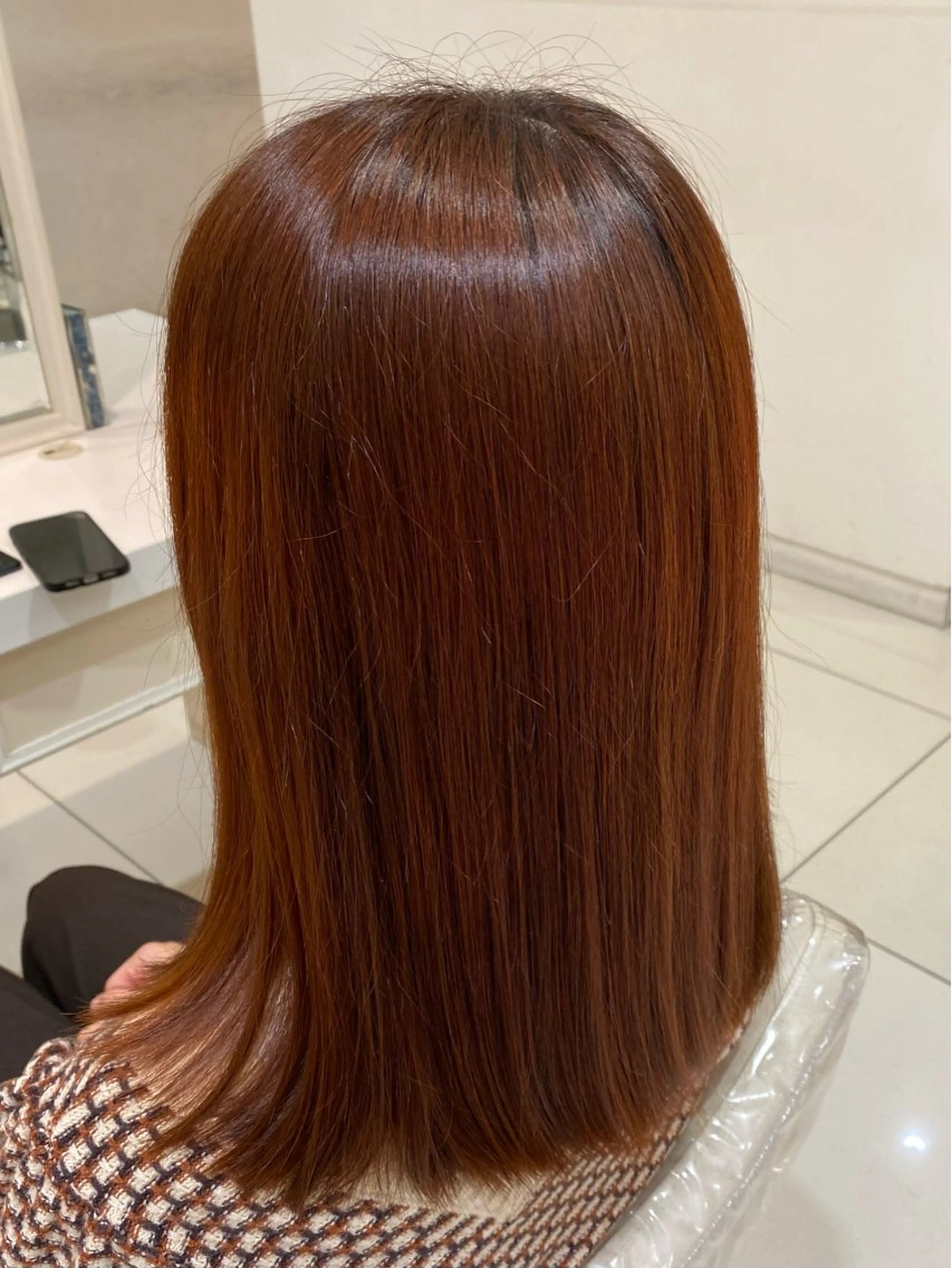 カラー オレンジ 🎀TEN🎀 オリーブベージュのヘアスタイル