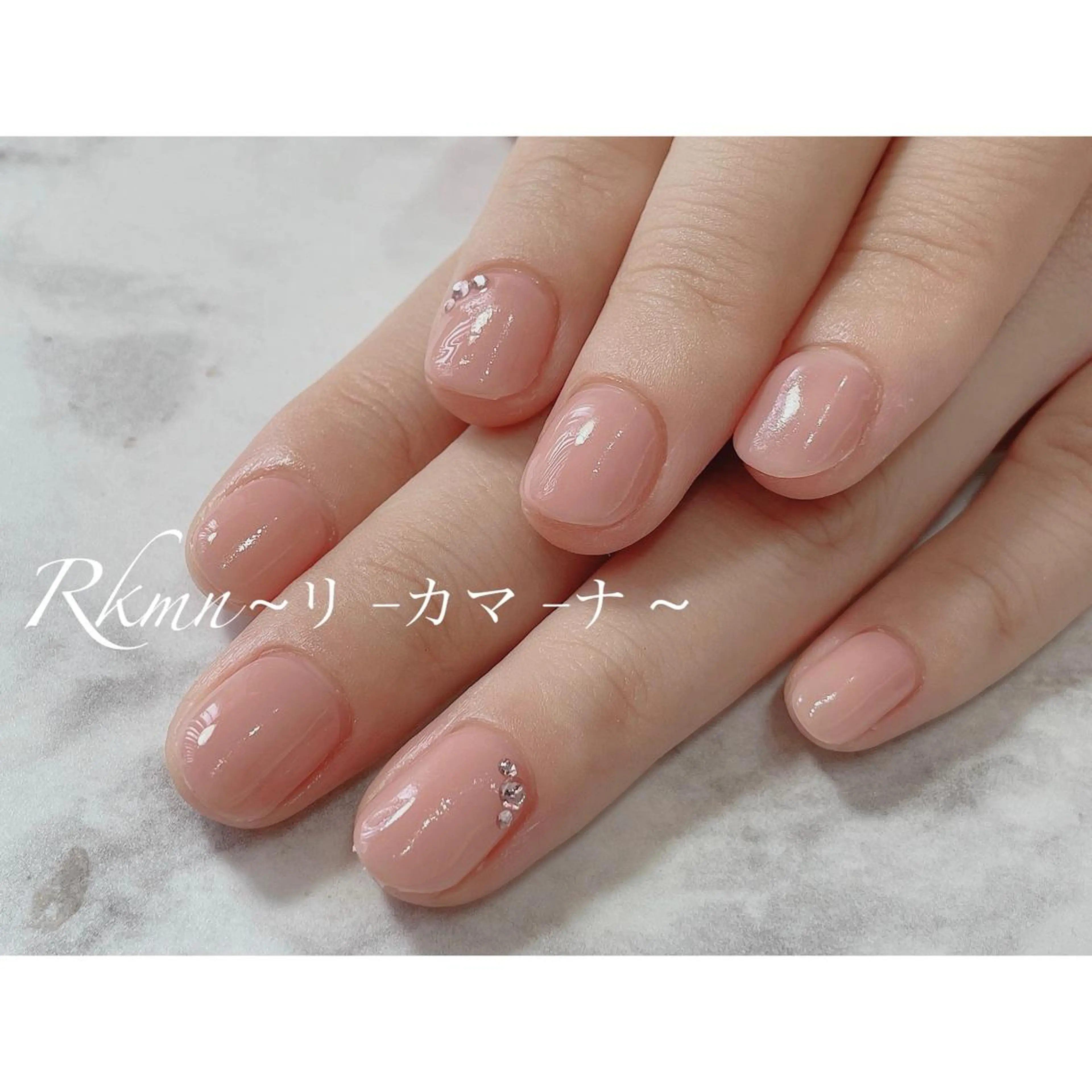 ネイル アートネイル ワンカラーネイル ピンク シンプルネイル 春ネイル ハンドネイル フットネイル ハンドケア Rkmn ~リ-カマ-ナ~のネイルデザイン