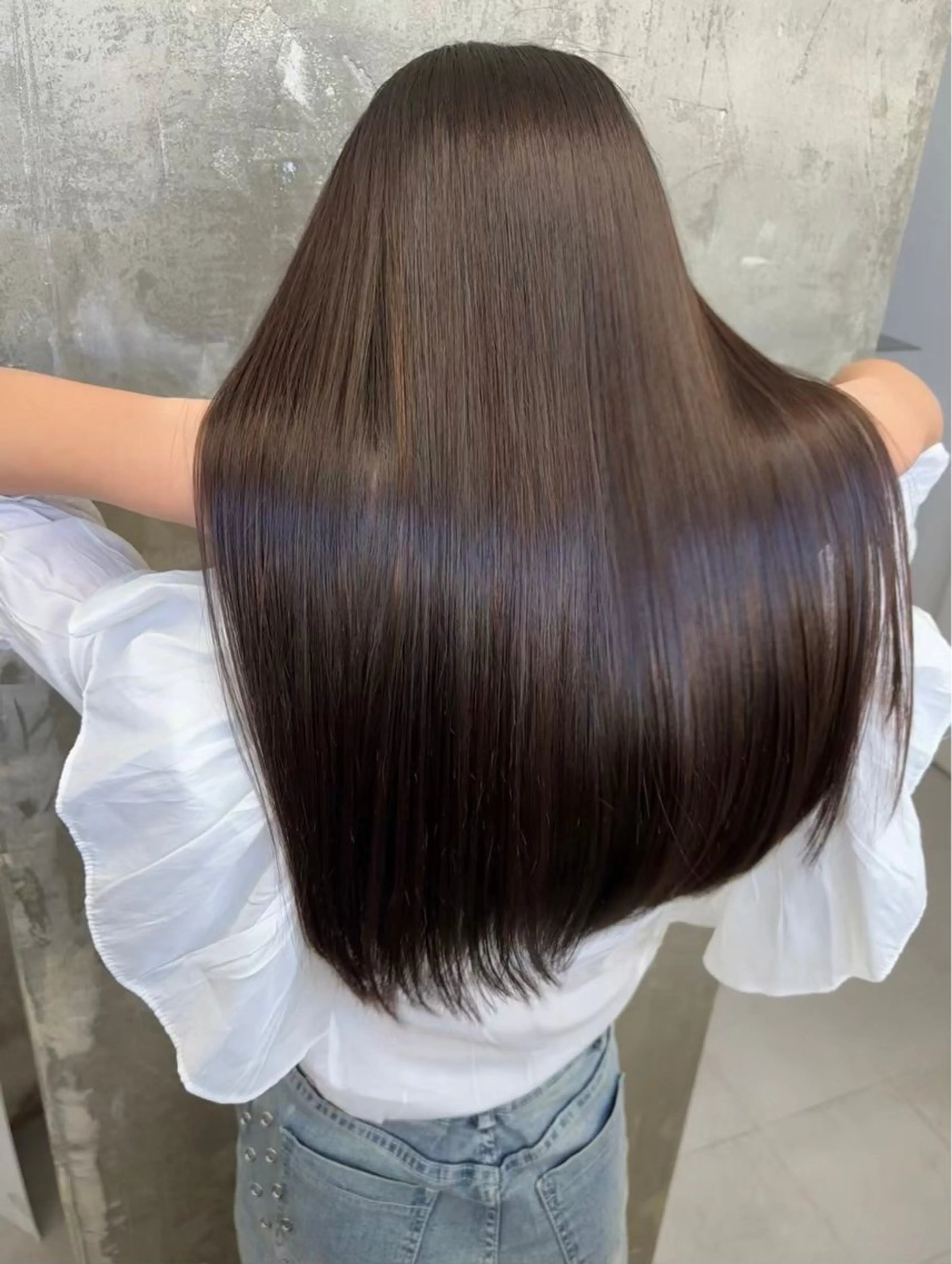 セミロング ショートボブ ボブ ハッシュカット ハイライト 髪質改善 荒金 大翔のヘアスタイル