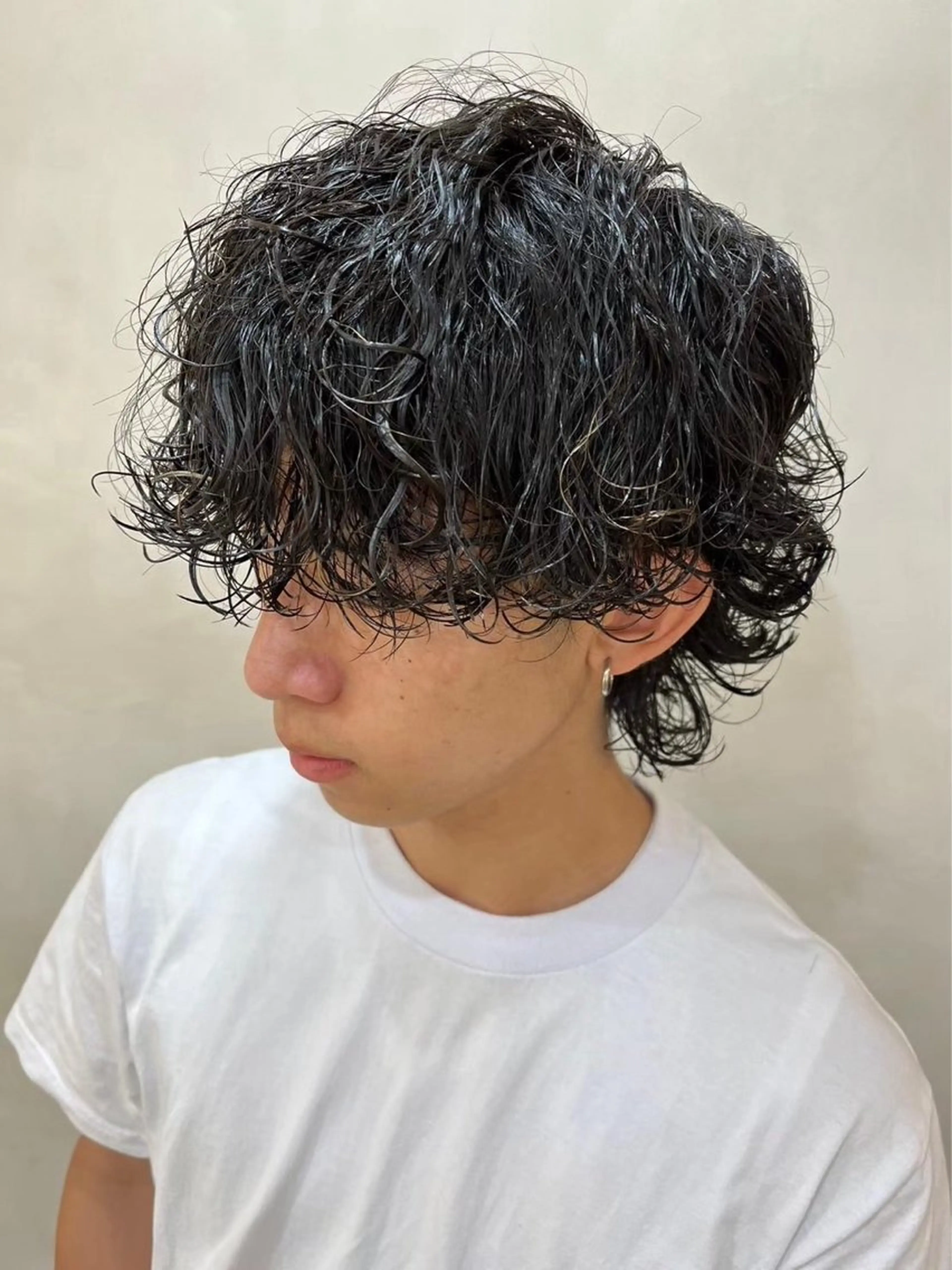 パーマ メンズ LUVISM ボブ りきカットモデル募集のヘアスタイル