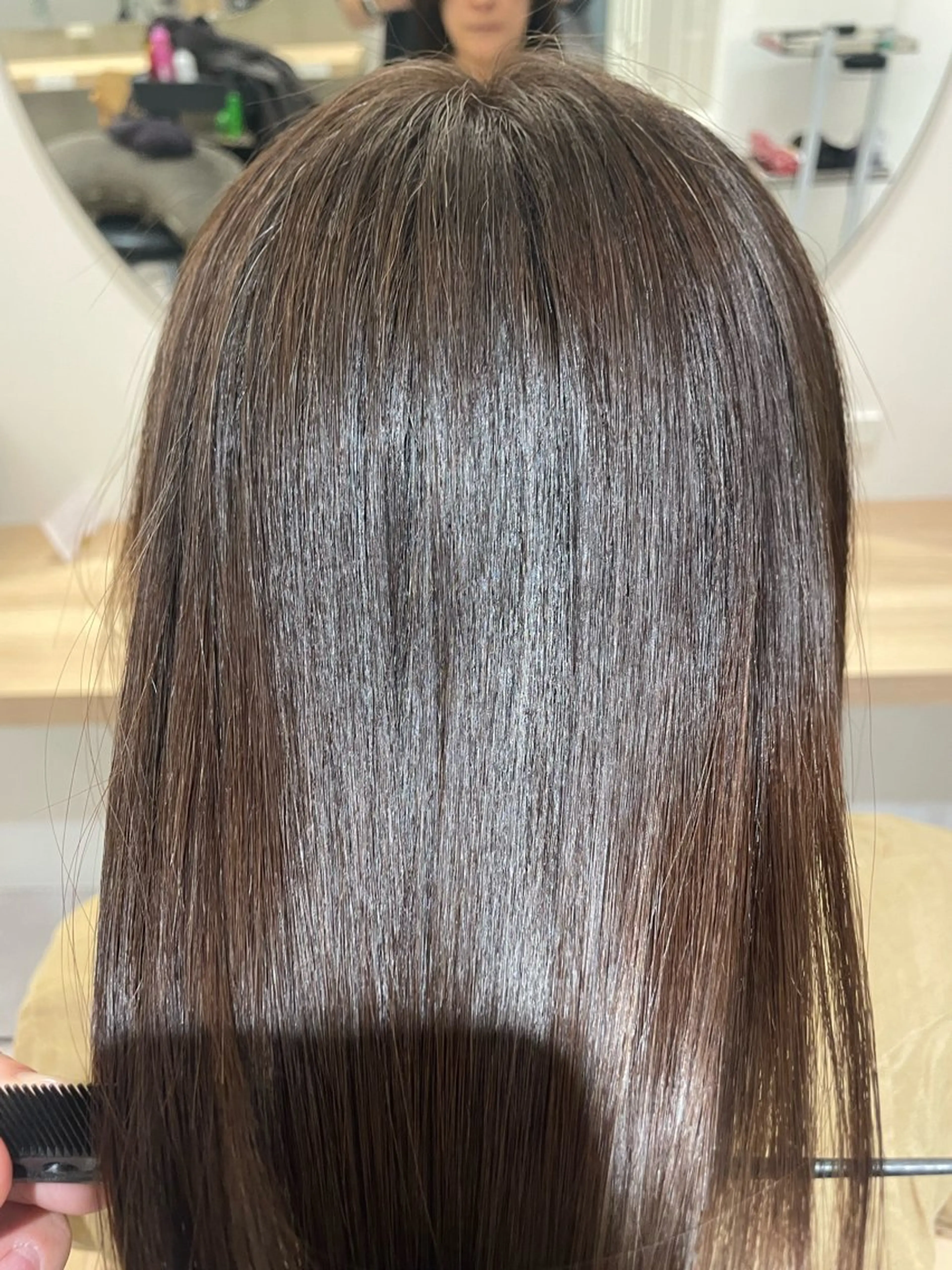 ミディアム 縮毛矯正 トリートメント 佐藤 怜哉のヘアスタイル