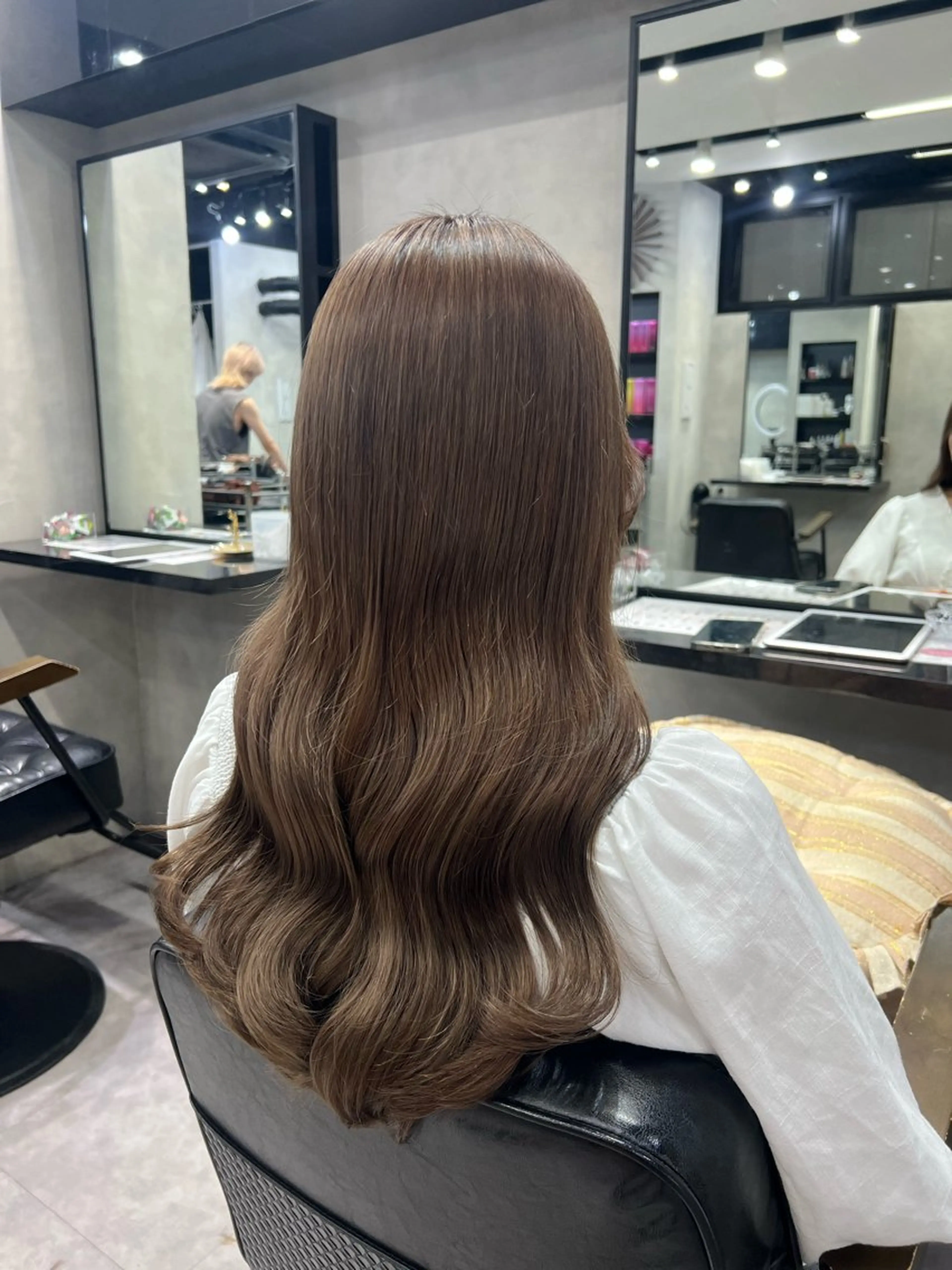 ロング カラー ヘアアレンジ シールエクステ アッシュ バレイヤージュ ベージュカラー 黒髪 ヘアカラー トリートメント ar+ ❤︎ maiのヘアスタイル