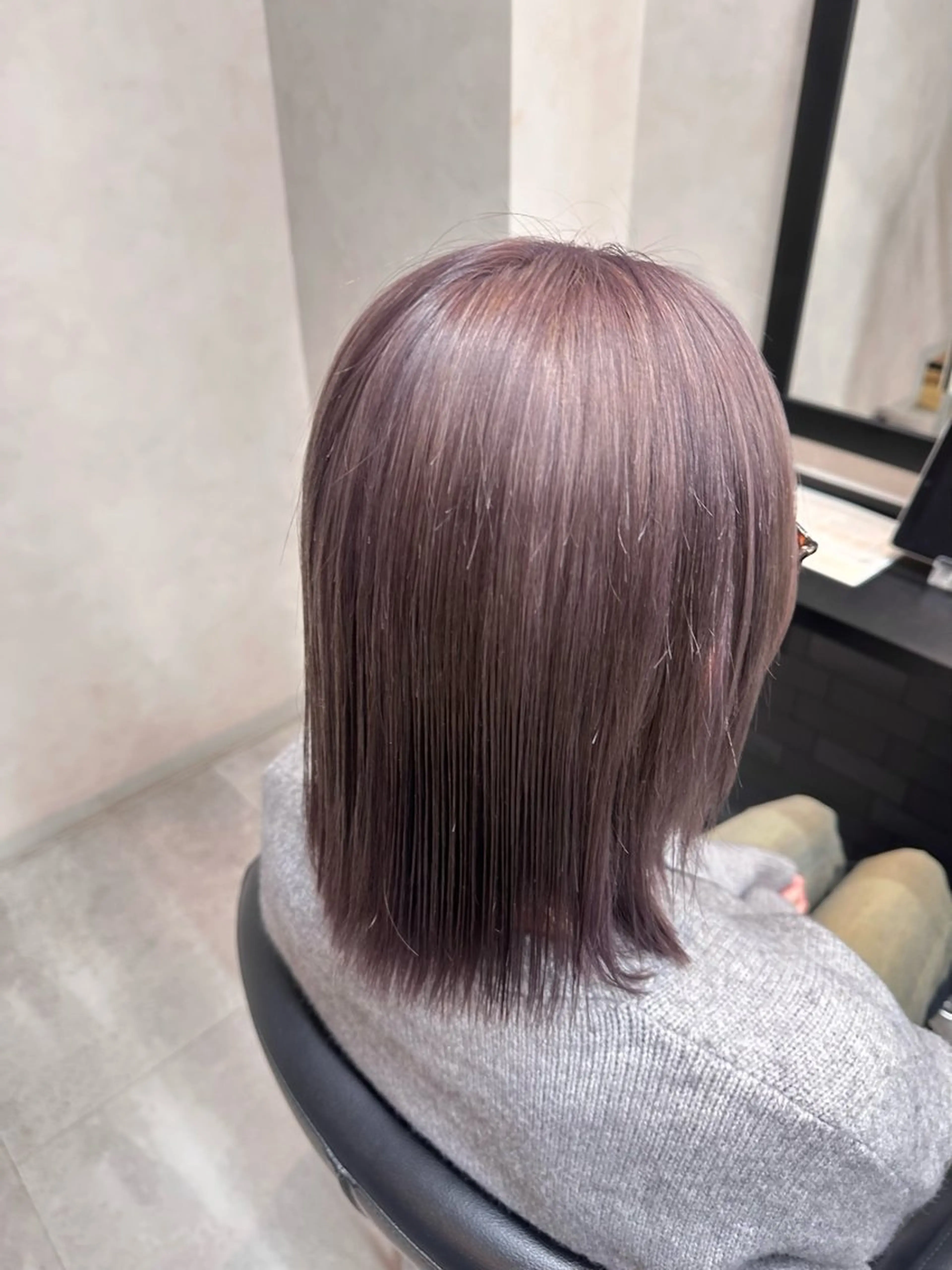 ミディアム ヘアカラー 中川 舞のヘアスタイル